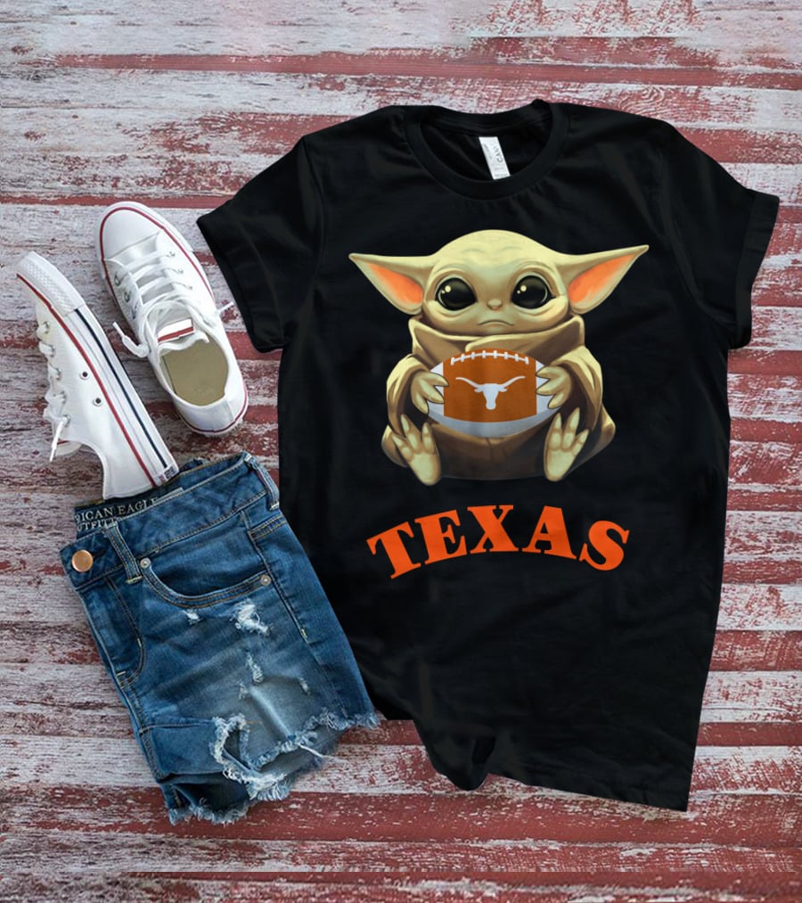 Texas Longhorns Yoda Baby Football T-Shirt
