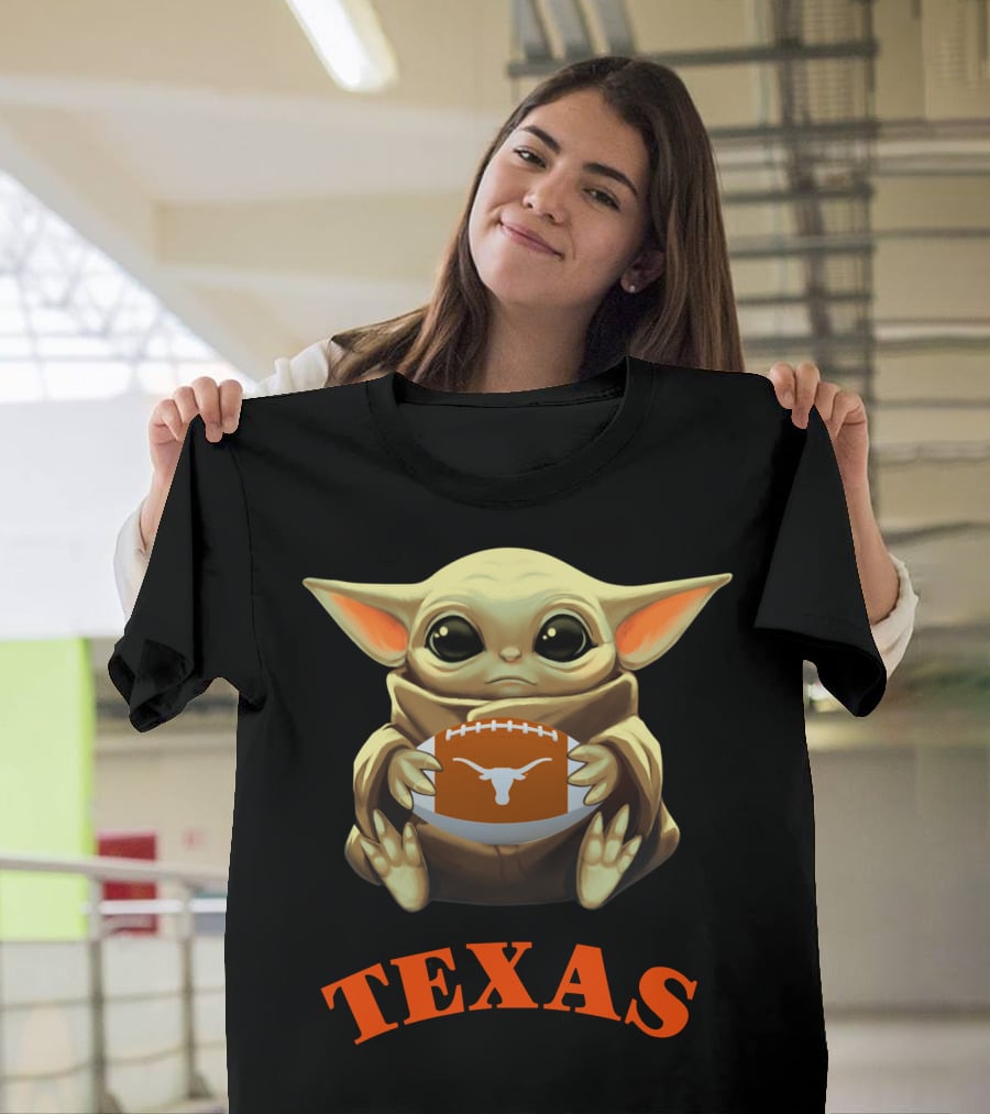 Texas Longhorns Yoda Baby Football T-Shirt