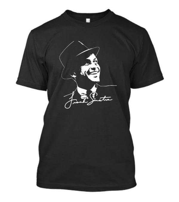 Frank Sinatra Signature Classic Black And White Fedora T-Shirt