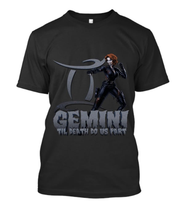 Gemini Til Death Do Us Part Marvel Black Widow T-Shirt