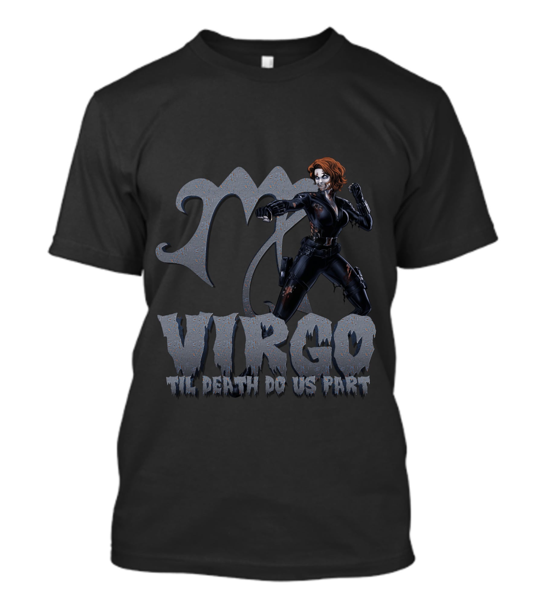Black Widow Virgo Til Death Do Us Part Marvel Fans T-Shirt