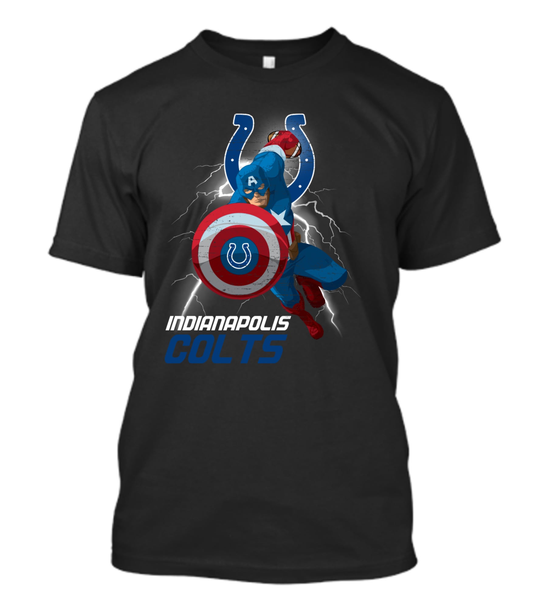 Indianapolis Colts Captain America Nfl Collaboration T-Shirt