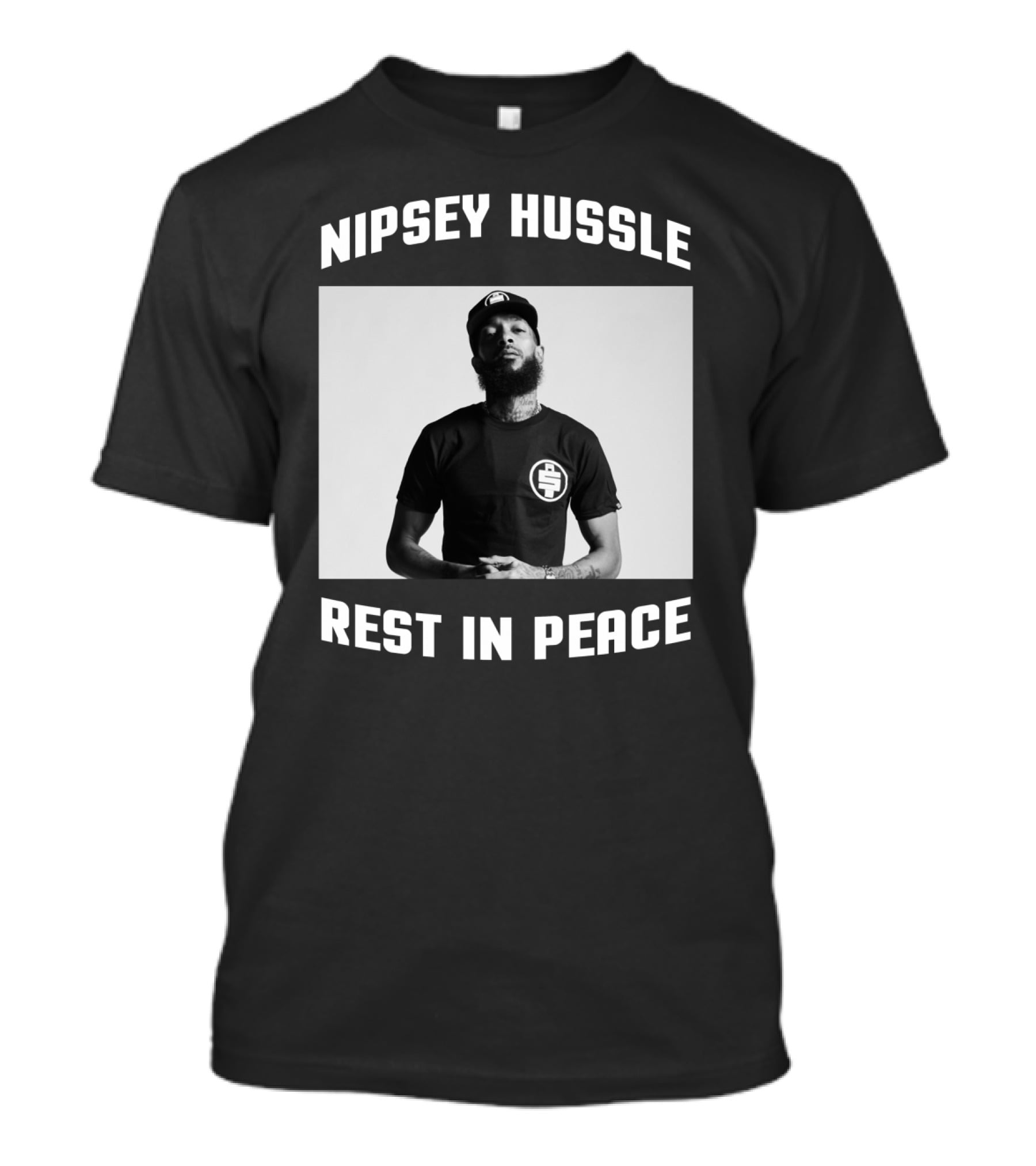 Nipsey Hussle Rest In Peace Memorial Tribute With Iconic Cap T-Shirt