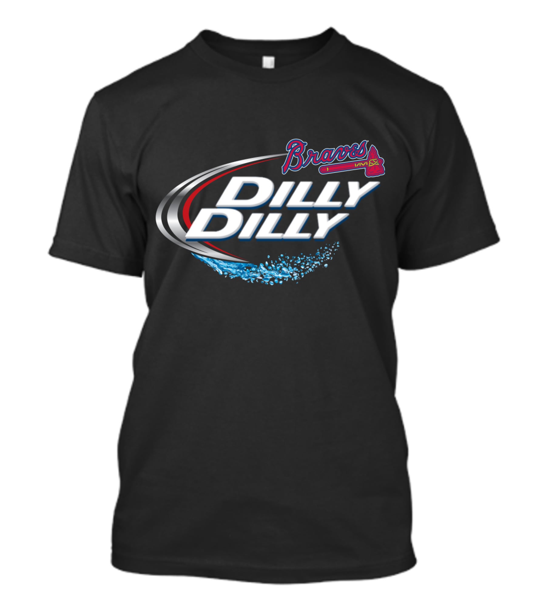 Atlanta Braves Dilly Dilly Logo Splash Baseball T-Shirt