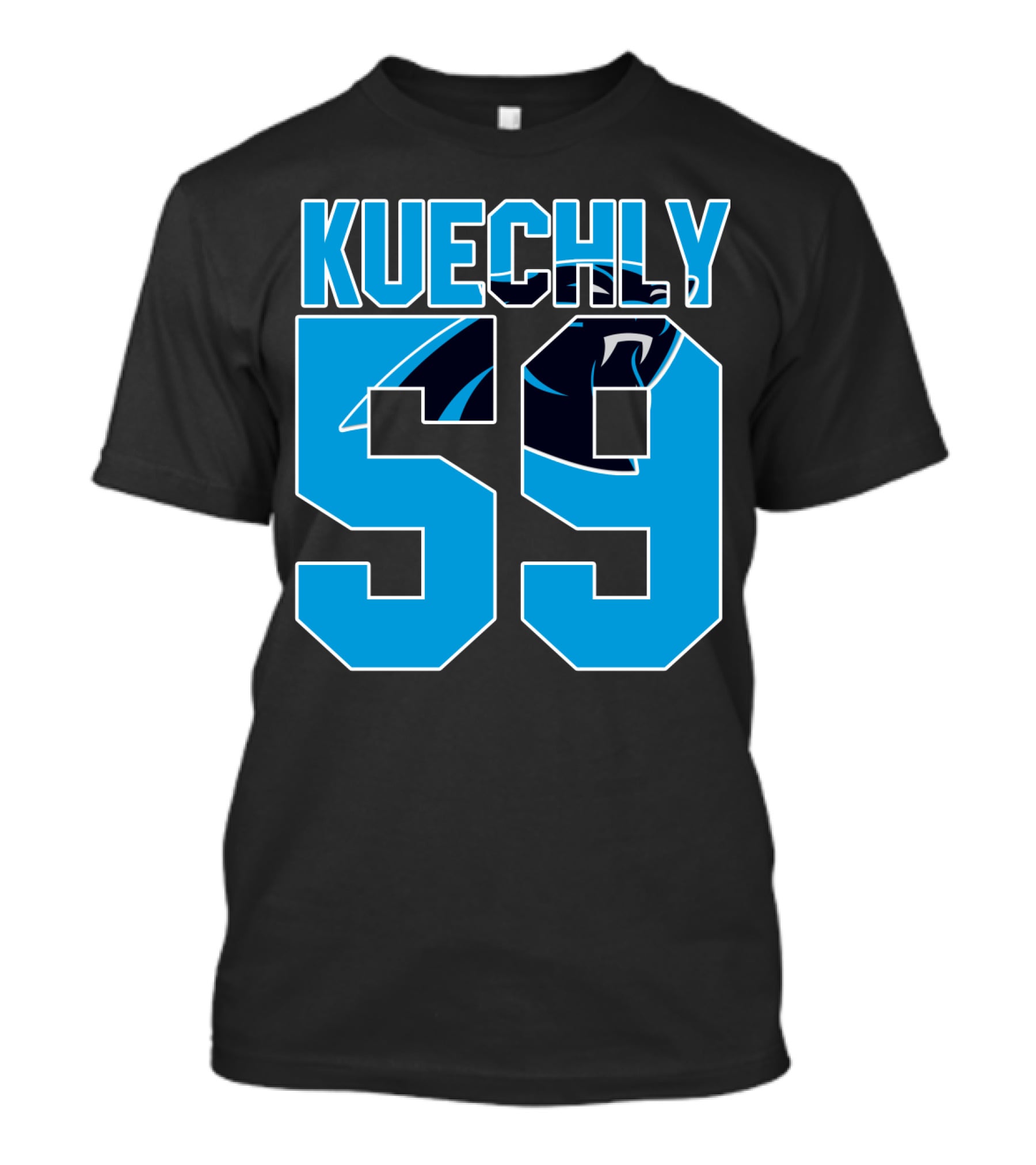 Carolina Panthers Luke Kuechly 59 Team Game Jersey T-Shirt