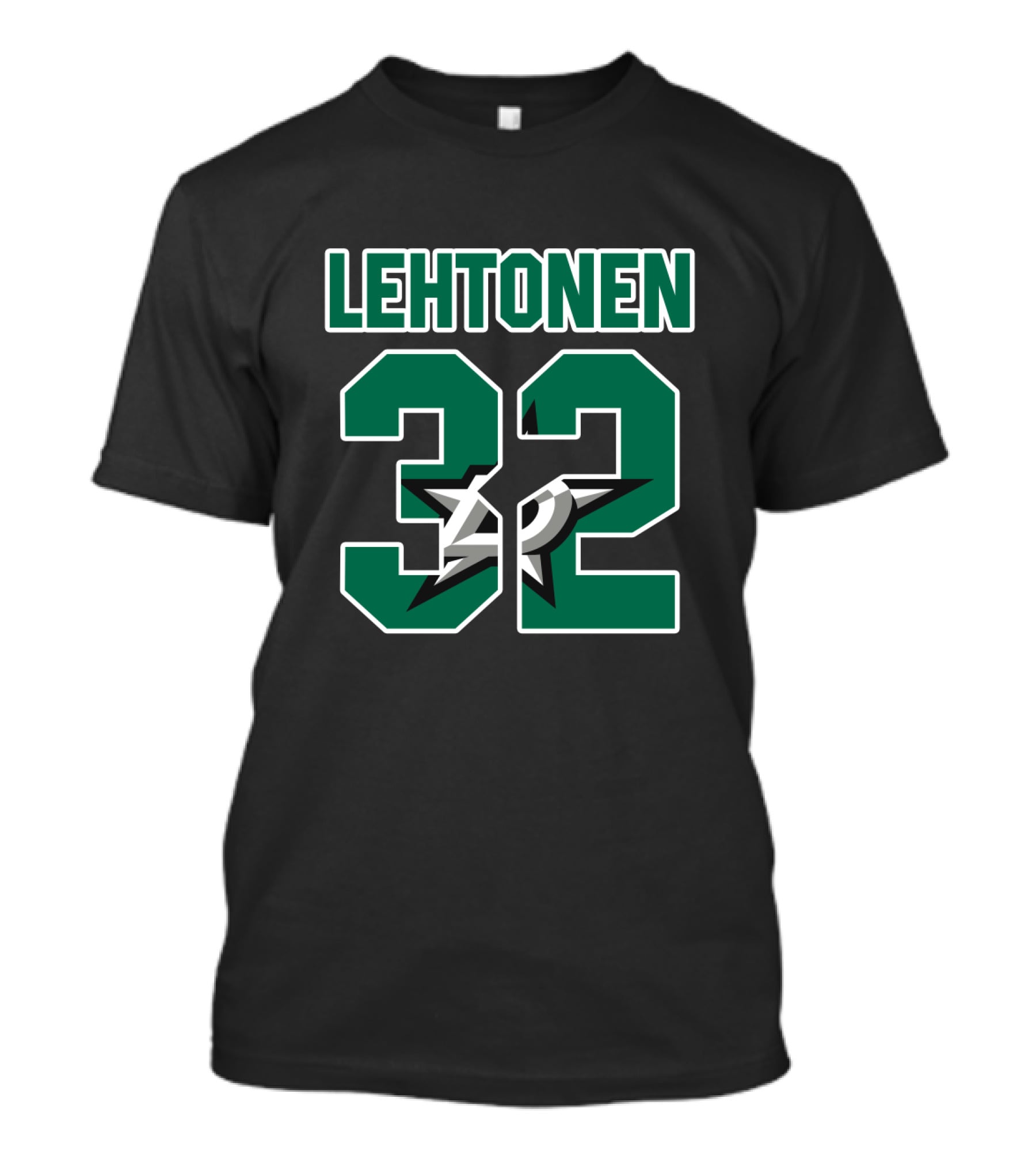 Lehtonen 32 Dallas Stars NHL Logo Kari Lehtonen T-Shirt