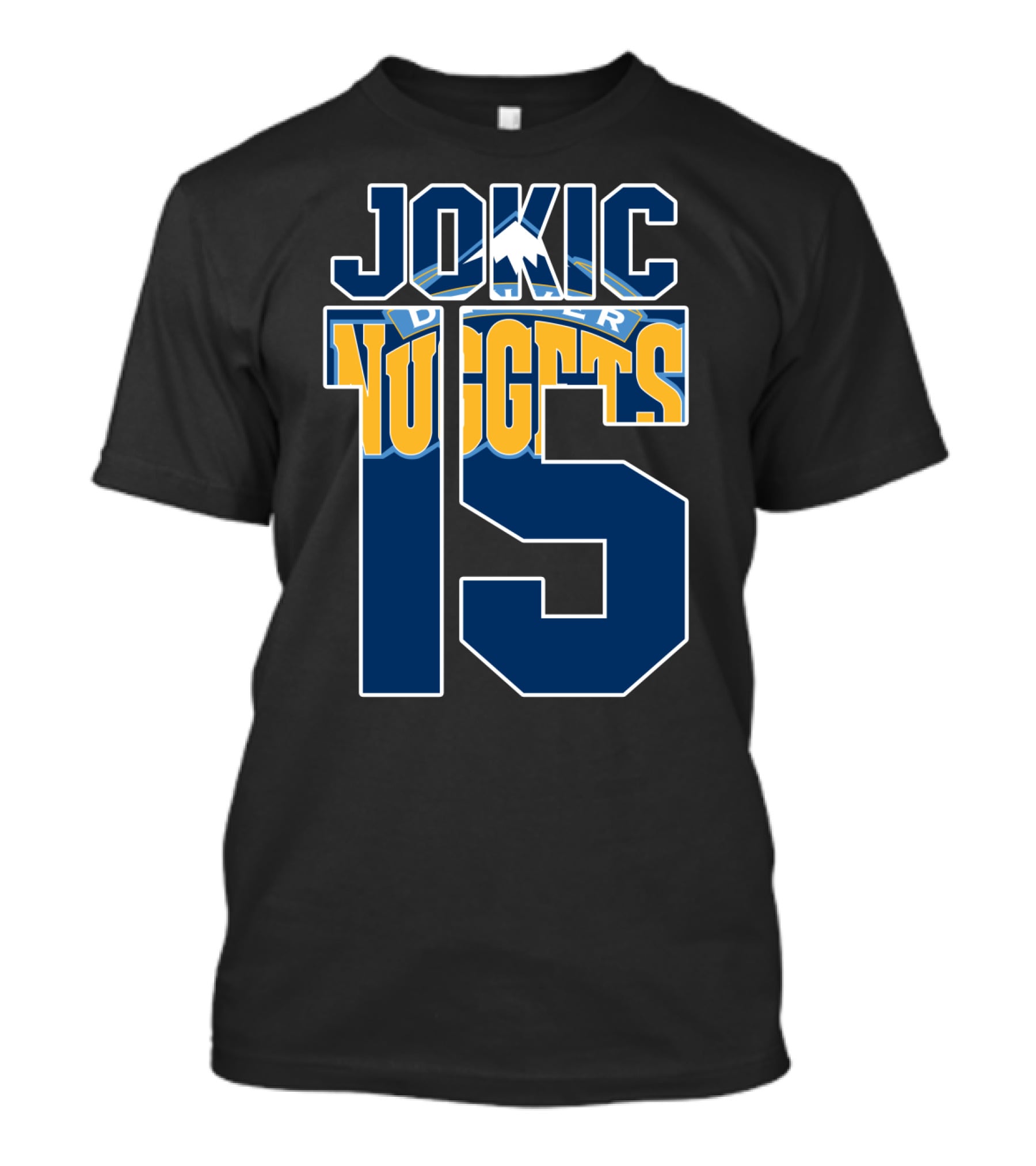 Denver Nuggets Nikola Jokic 15 Basketball Fan Gear T-Shirt