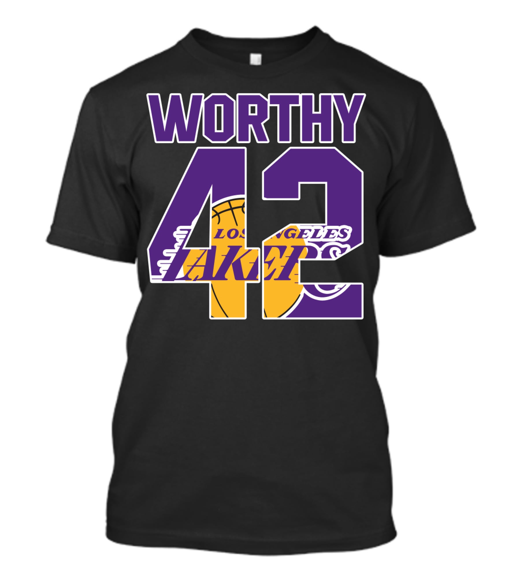 Worthy 42 Los Angeles Lakers Basketball T-Shirt
