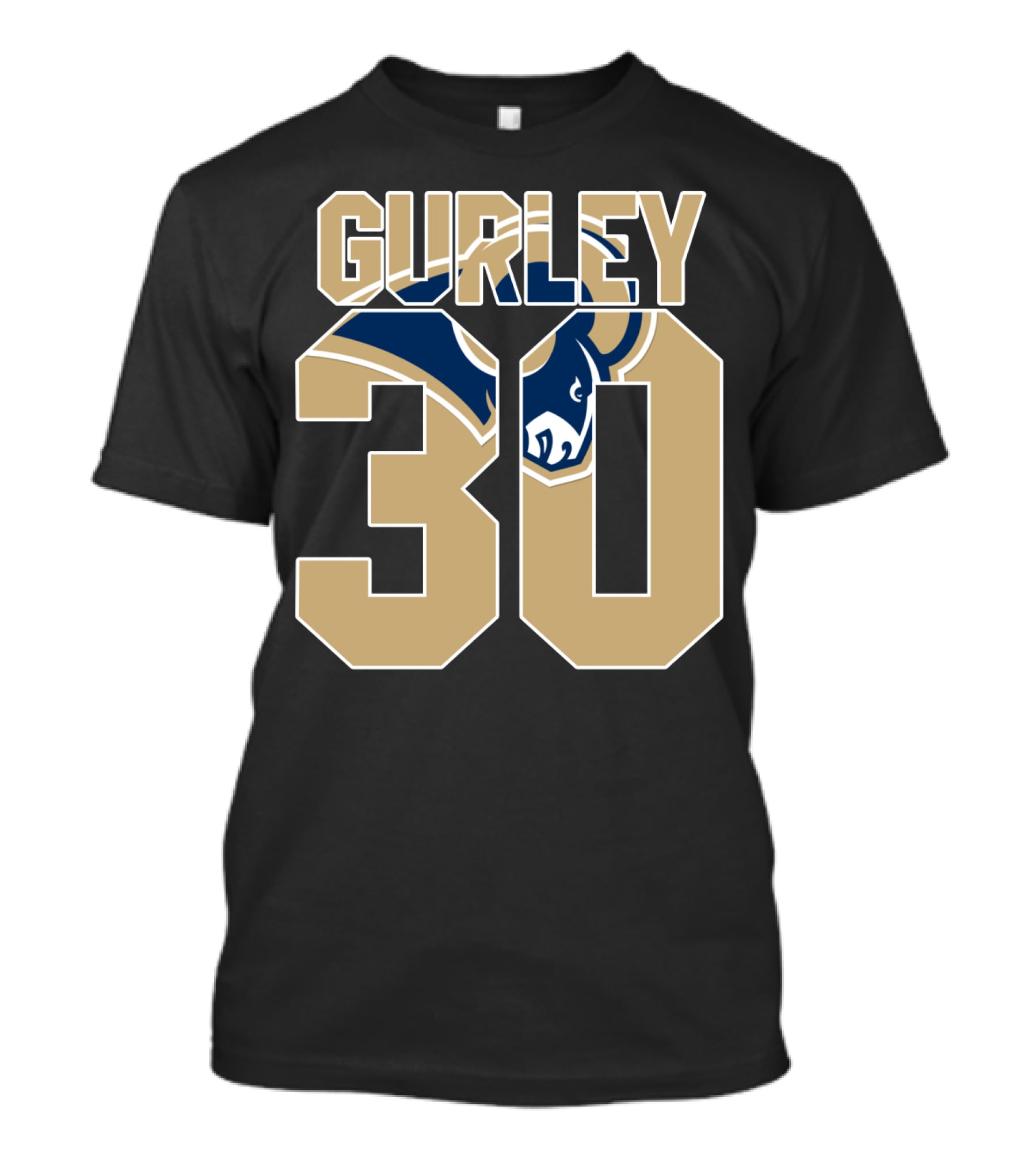 Gurley 30 Los Angeles Rams Logo Jersey T-Shirt