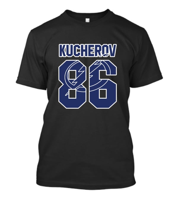 Kucherov 86 Tampa Bay Lightning NHL Bold Blue Numbers With Team T-Shirt