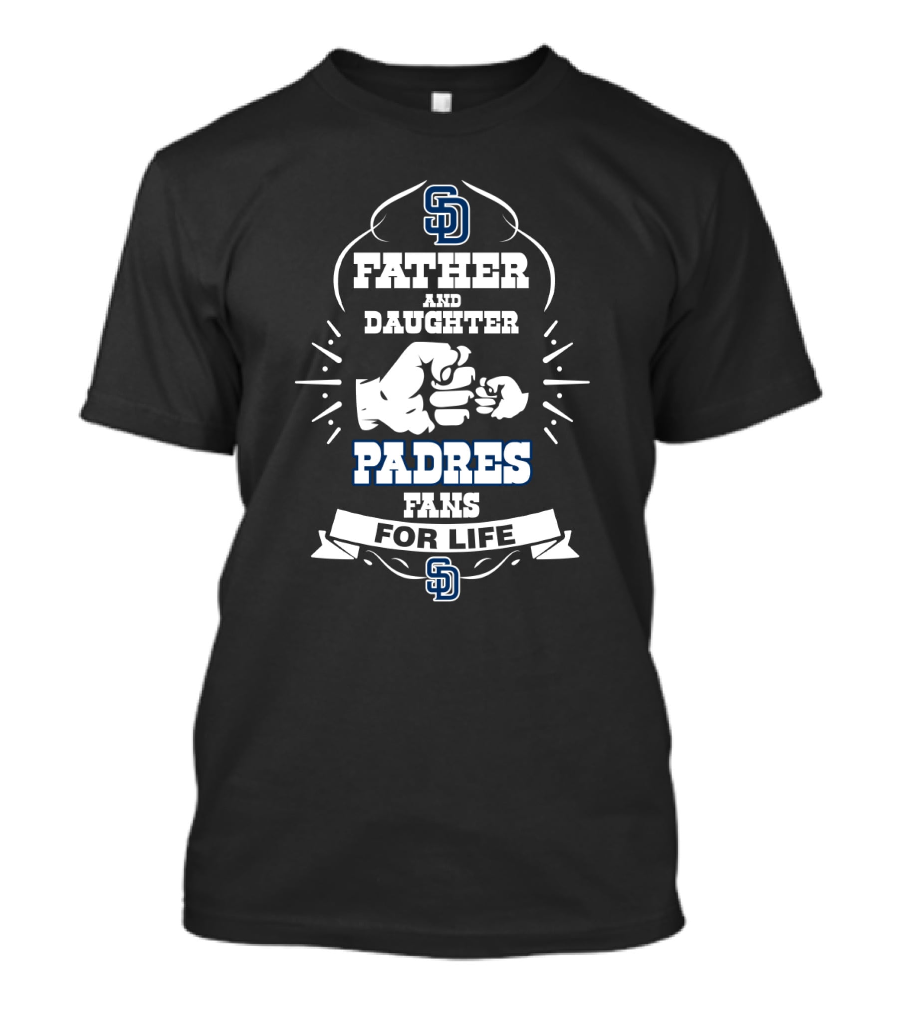 Father And Daughter Padres Fans For Life SD Logo Duo T-Shirt