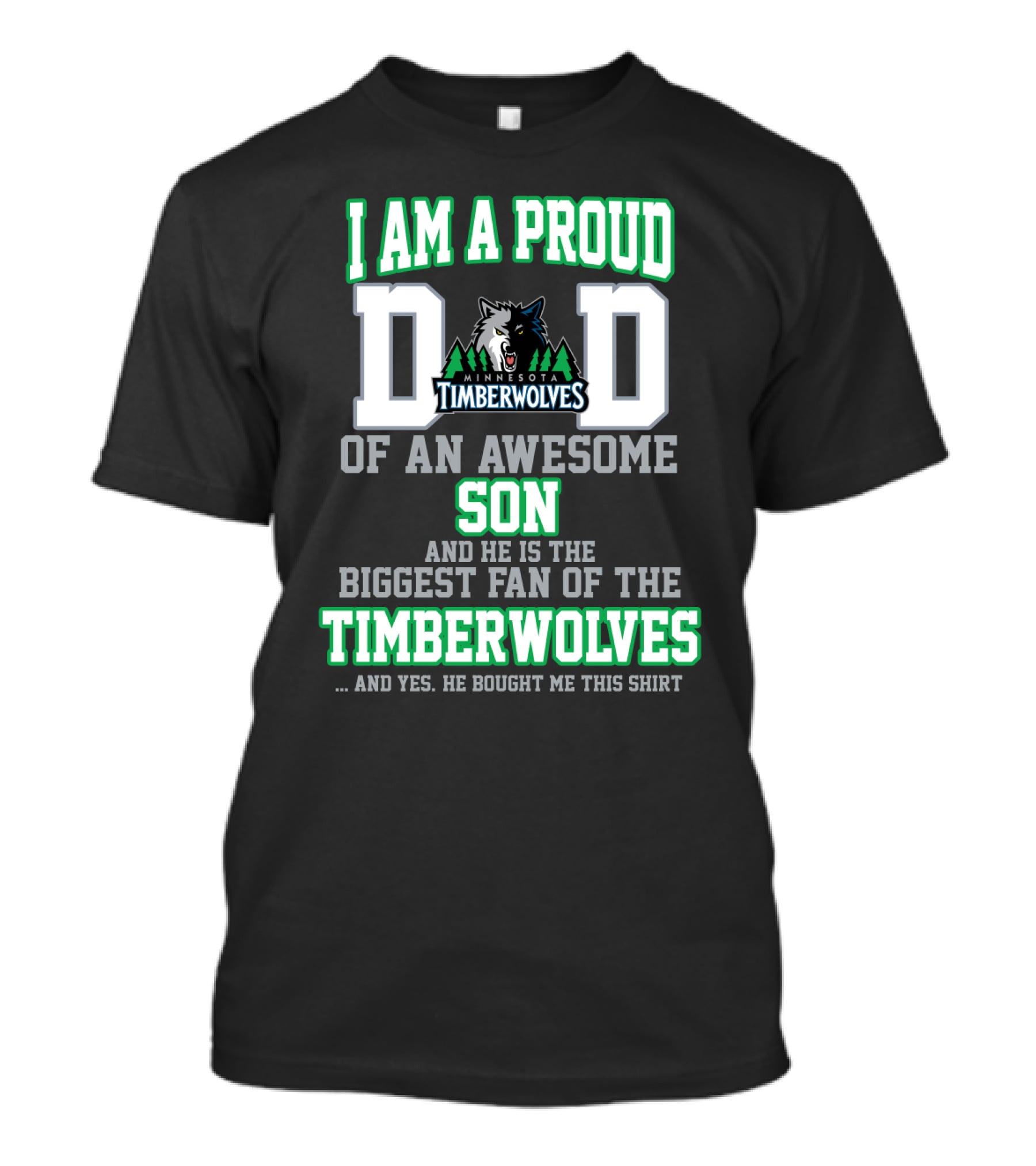 Proud Dad Minnesota Timberwolves Biggest Fan Son T-Shirt