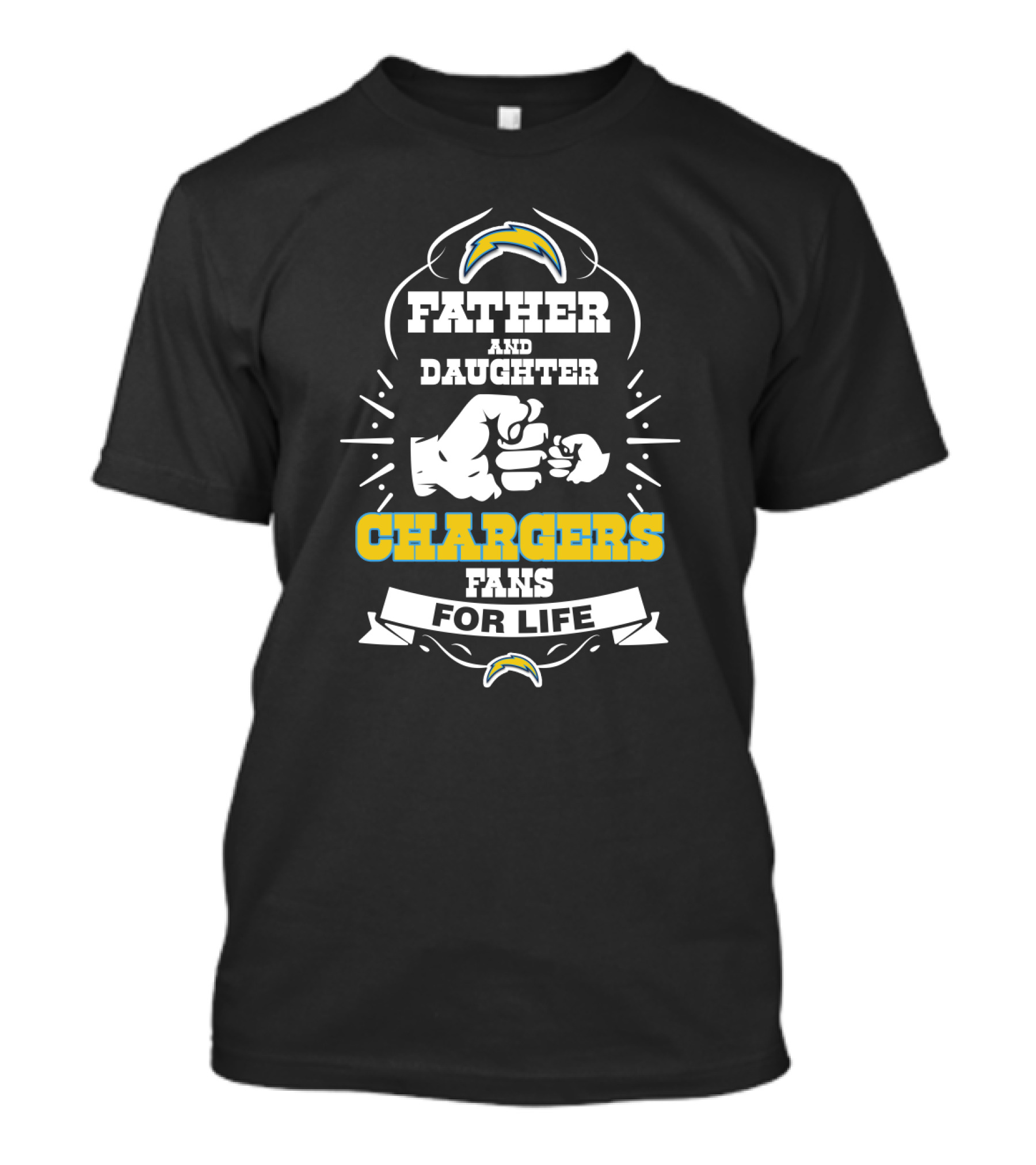 Father And Daughter Chargers Fans For Life T-Shirt