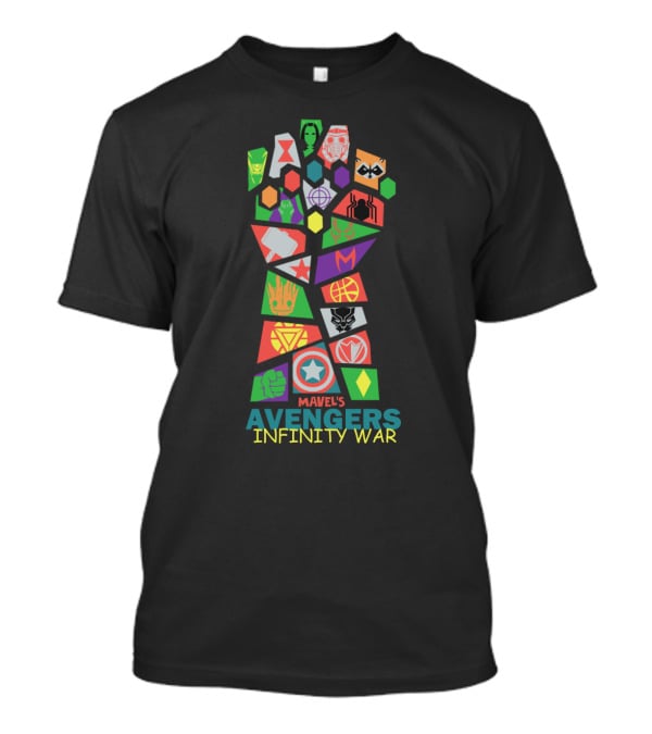 Marvel's Avengers Infinity War Gauntlet Icons Patchwork T-Shirt