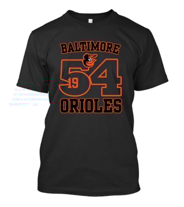 Baltimore Orioles 1954 Vintage Logo With Iconic Cartoon Bird Head T-Shirt