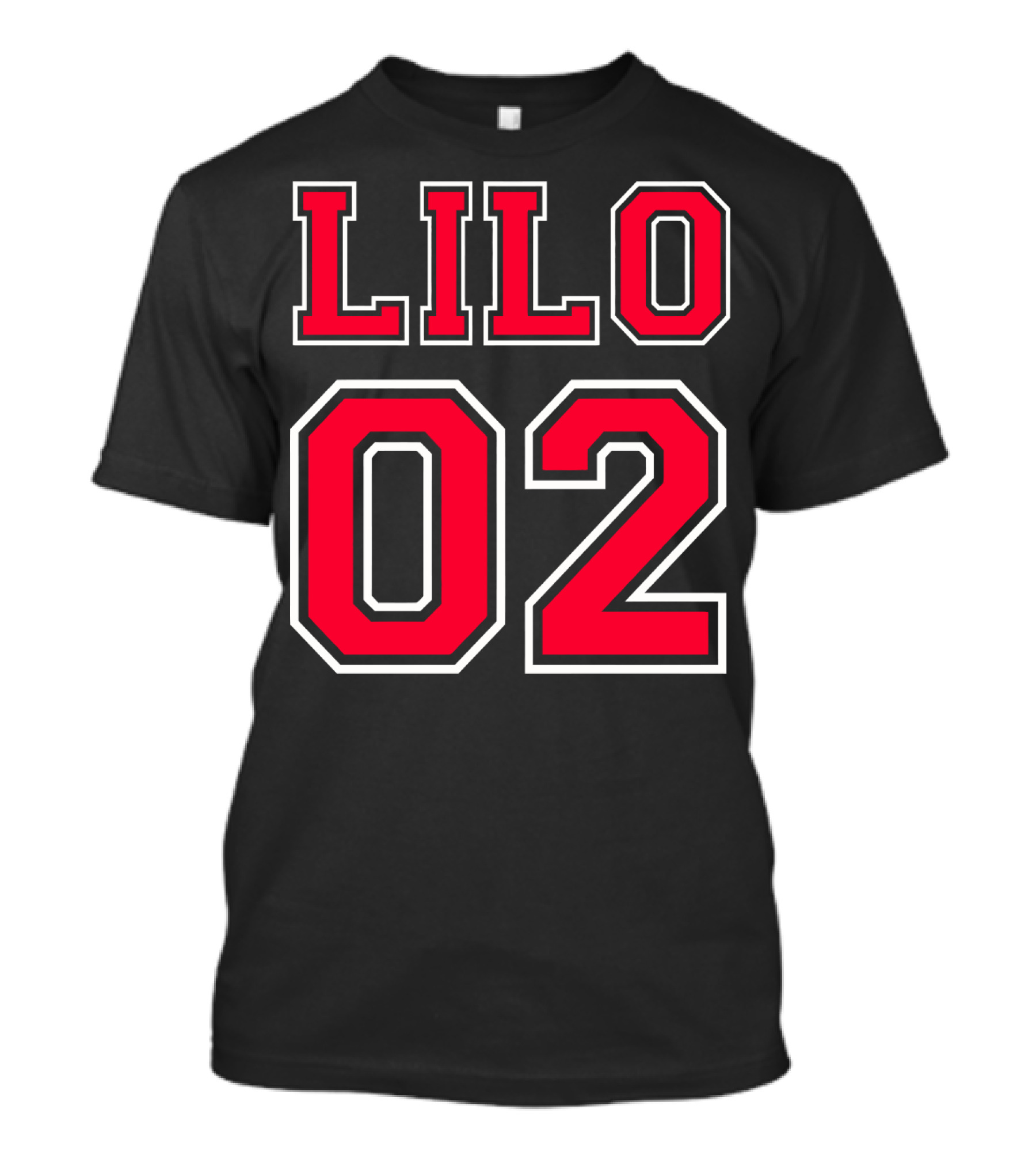 Lilo 02 Sports Jersey Red Black Number Lilo And Stitch T-Shirt