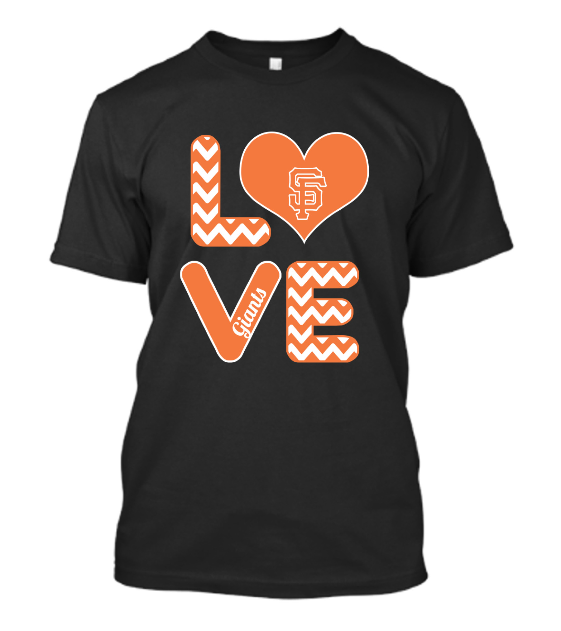 Love San Francisco Giants Heart Logo Fan Baseball T-Shirt