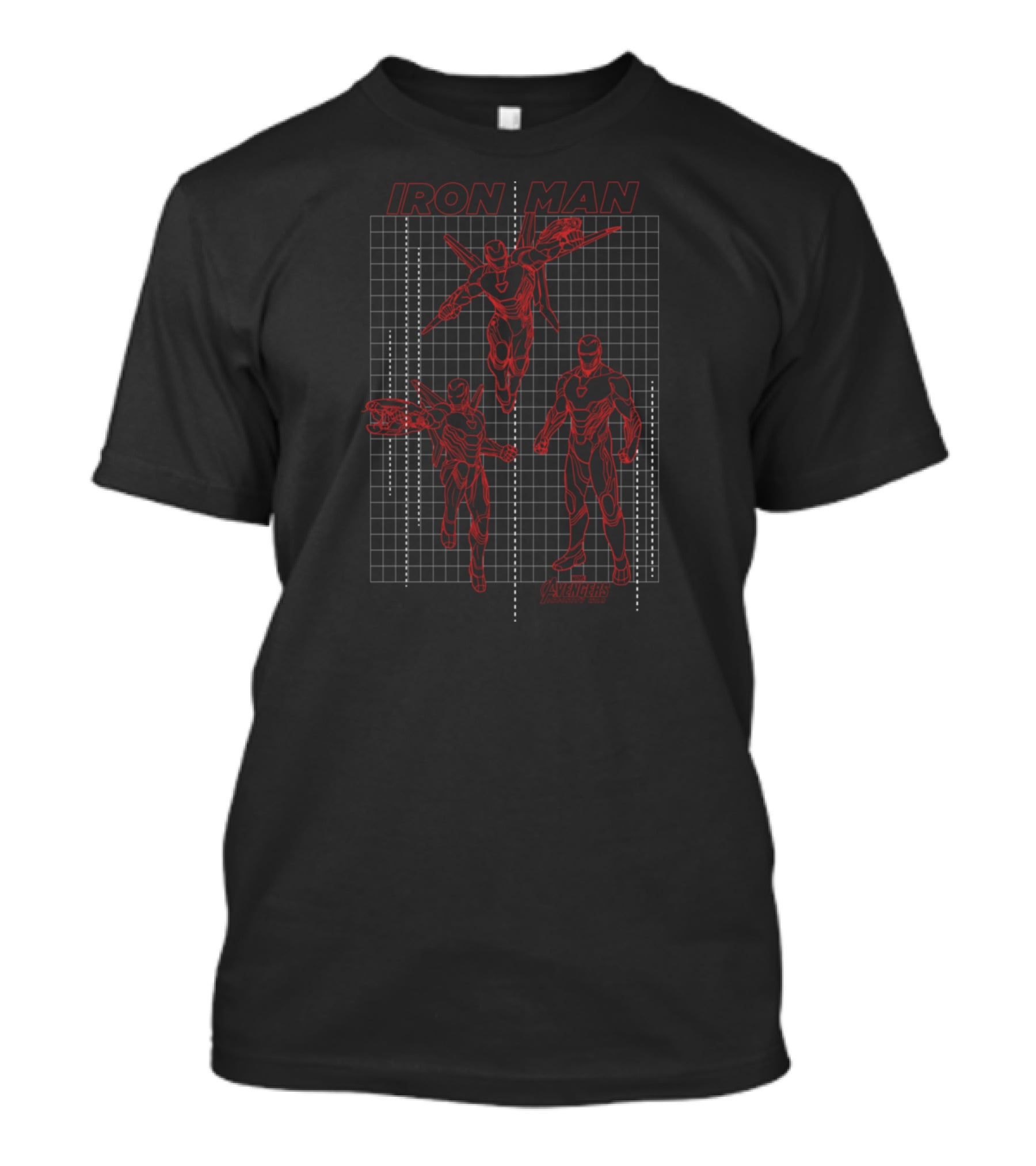 Iron Man Avengers Grid Design Infinity War T-Shirt