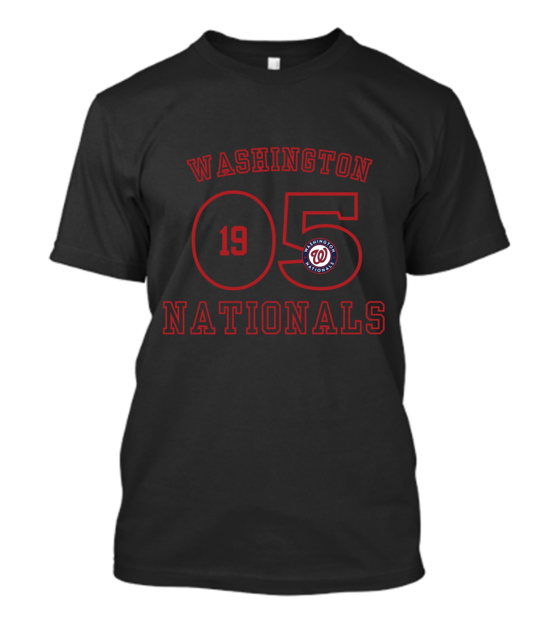 Washington Nationals 1905 Varsity Style With Iconic W Logo And Bold Red Typography T-Shirt