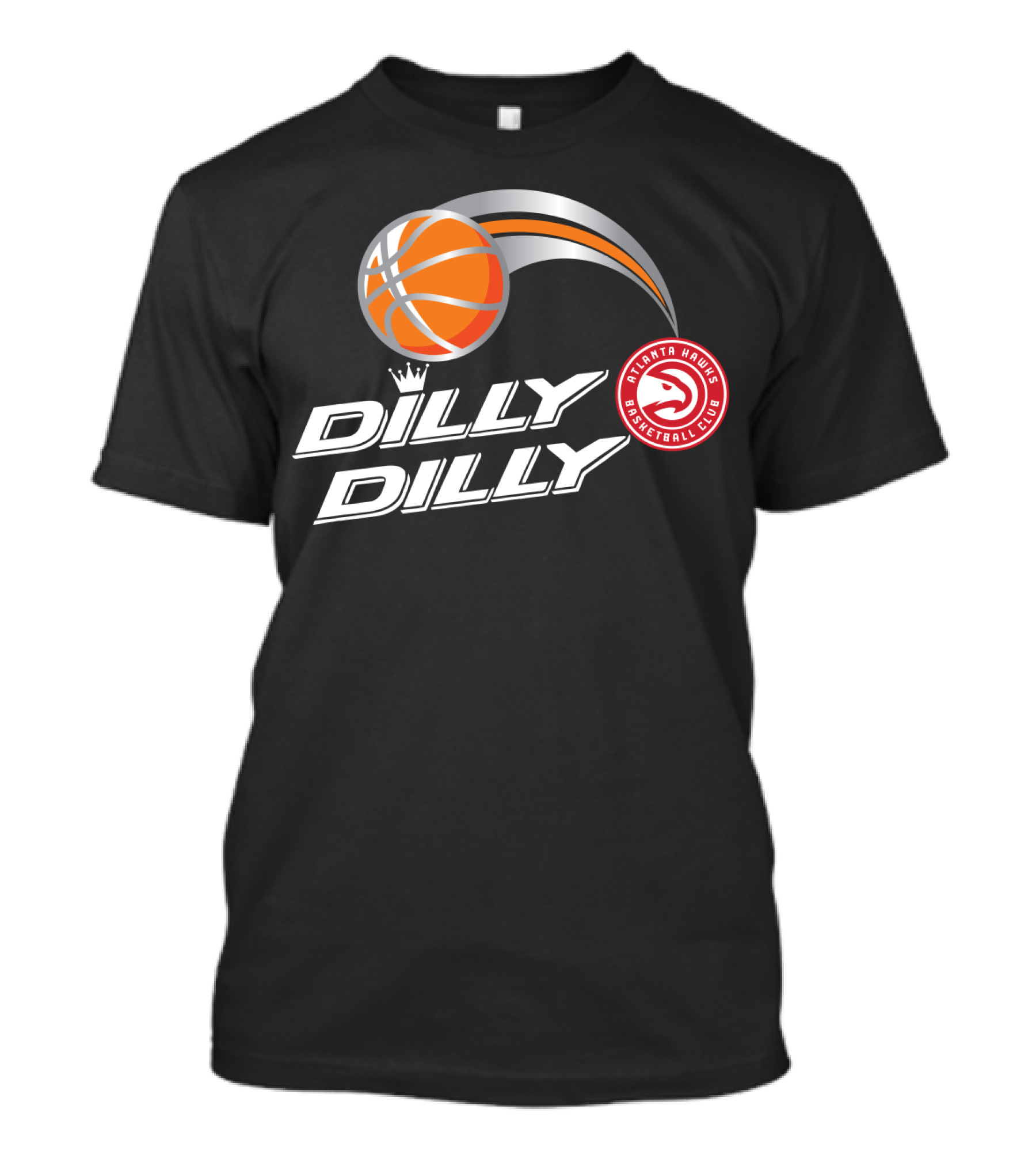 Atlanta Hawks Basketball Club Dilly Dilly Logo Basketball T-Shirt
