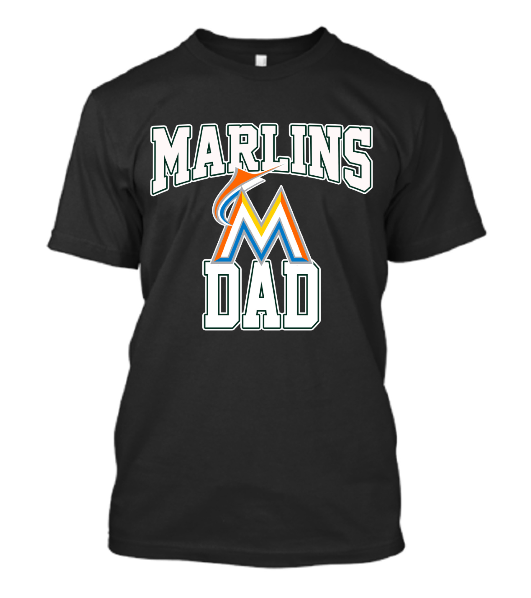Marlins Dad Miami Baseball Fan Father's Pride T-Shirt