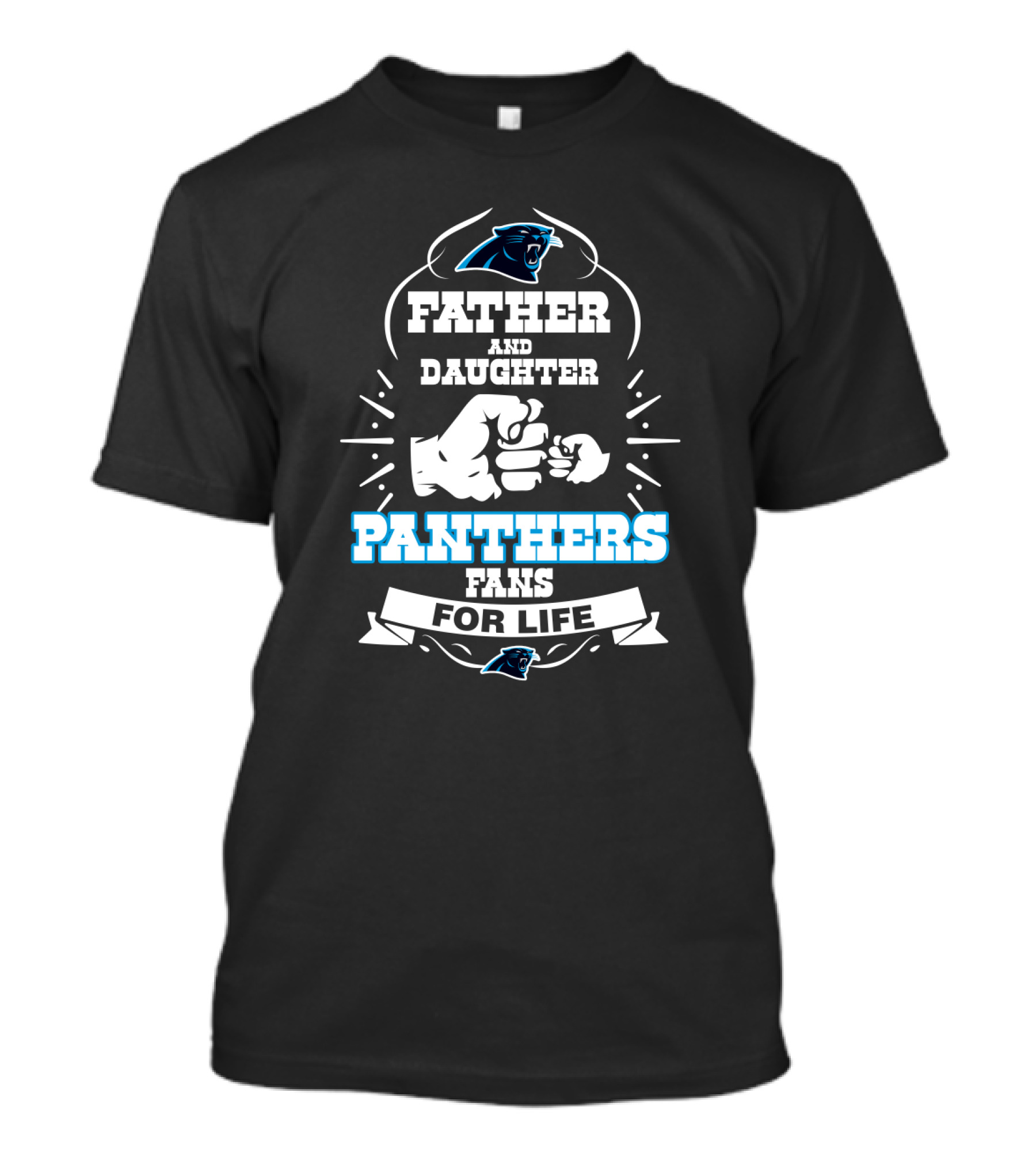Father And Daughter Panthers Fans For Life T-Shirt