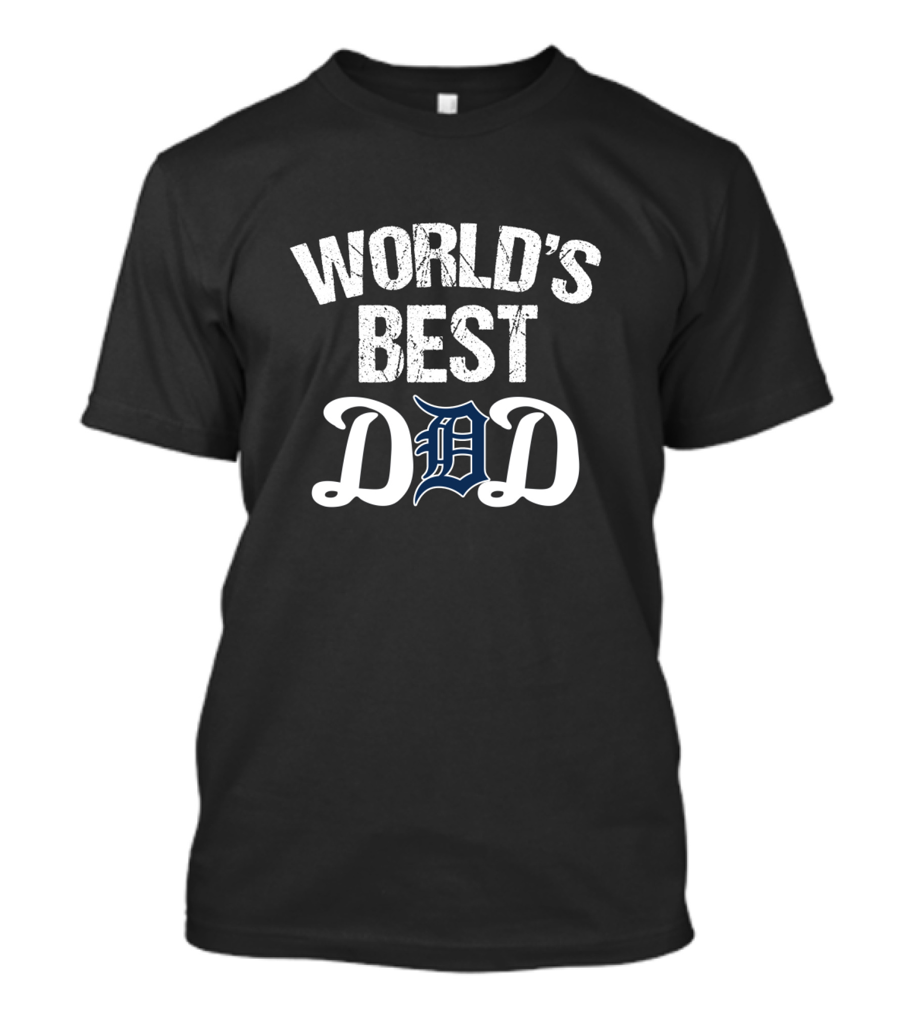 World's Best Detroit Tigers Dad D Block T-Shirt