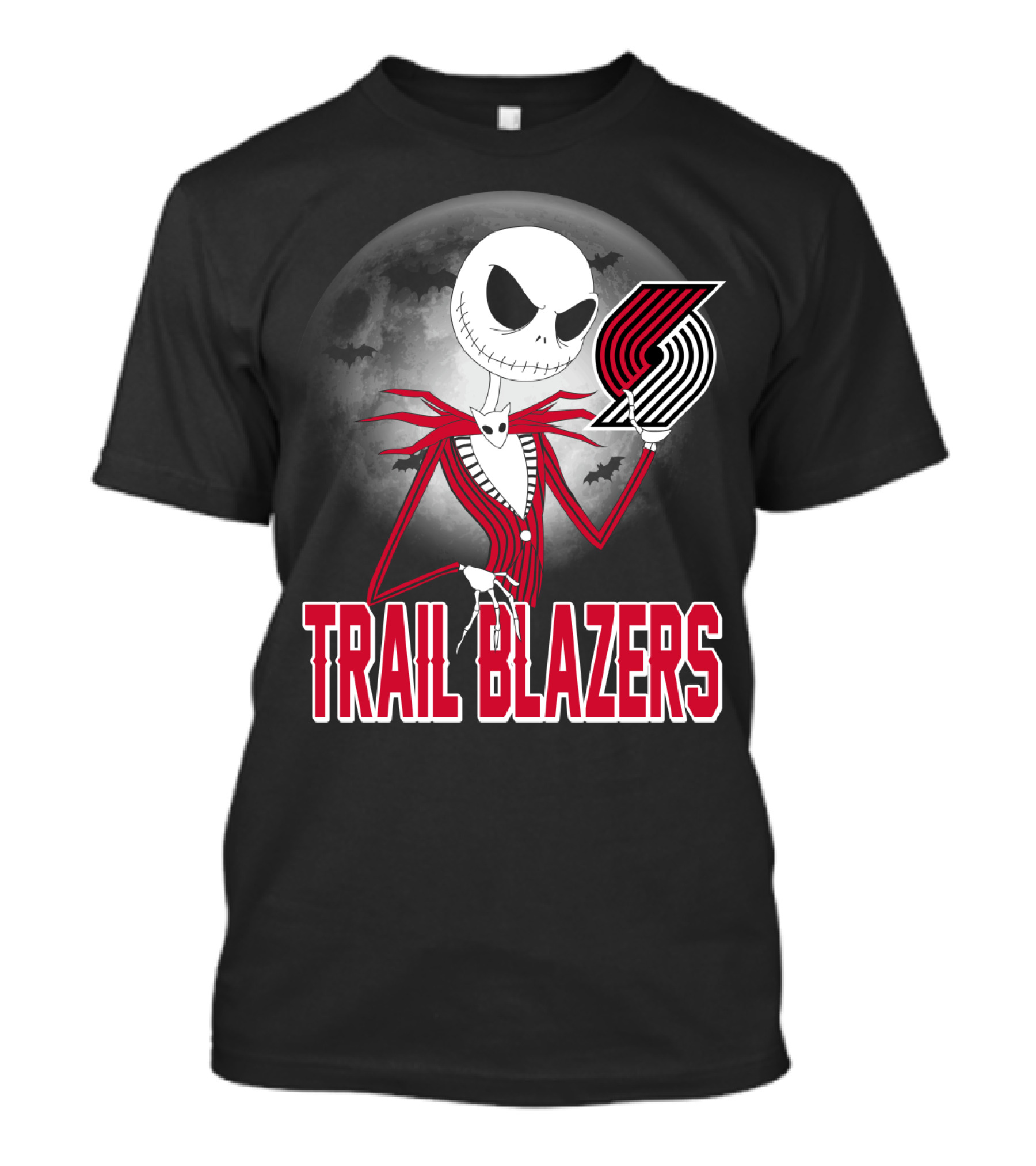 Jack Halloween Trail Blazers Moon T-Shirt
