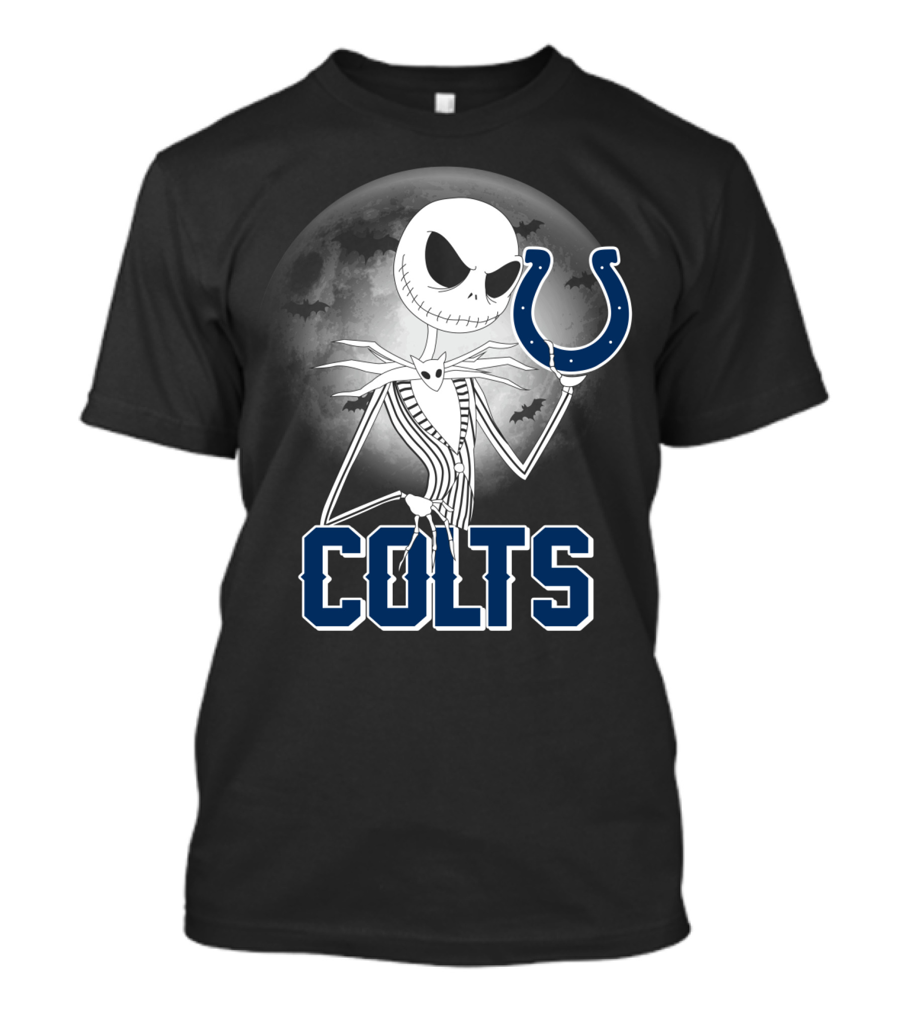 Jack Skellington Moon Halloween Indianapolis Colts T-Shirt