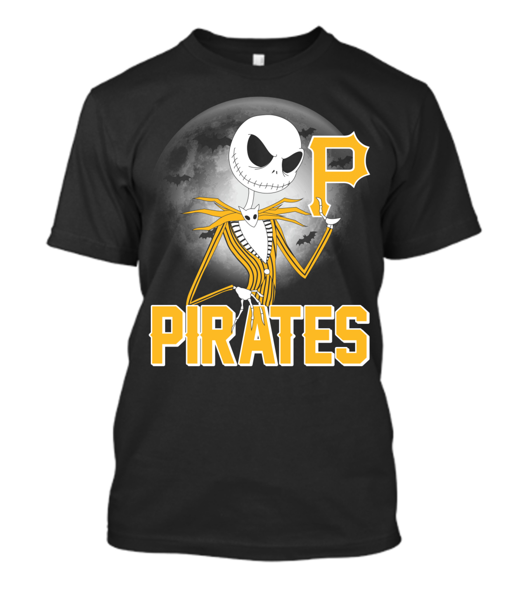 Jack Skellington Halloween Pittsburgh Pirates Spooky Night MLB Collaboration T-Shirt