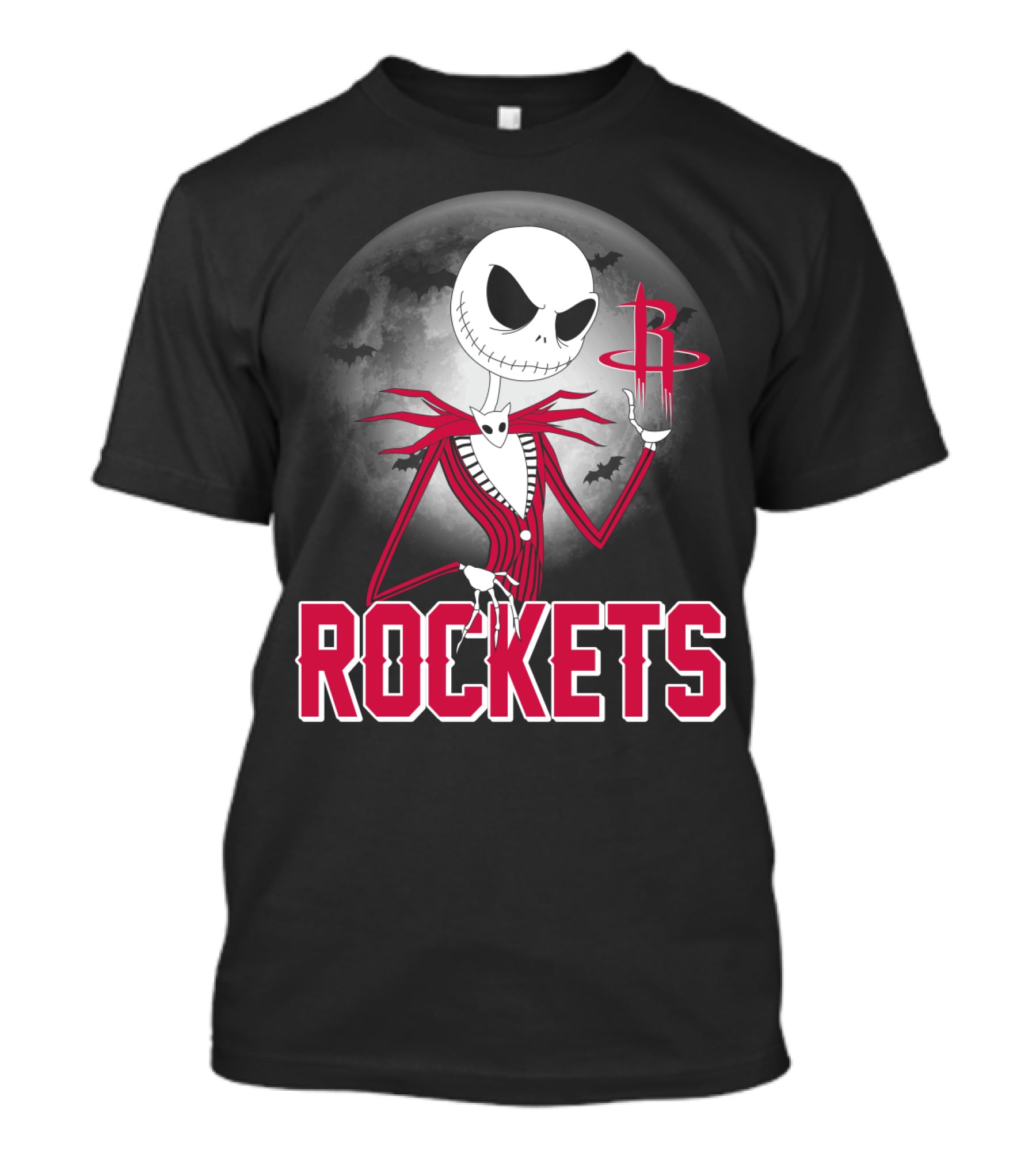 Jack Skellington Houston Rockets Halloween Theme T-Shirt