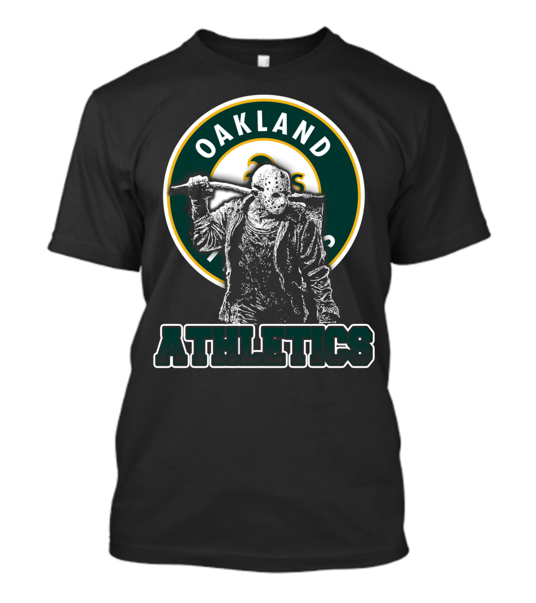 Oakland Athletics And Jason Voorhees Crossover Logo Fan T-Shirt