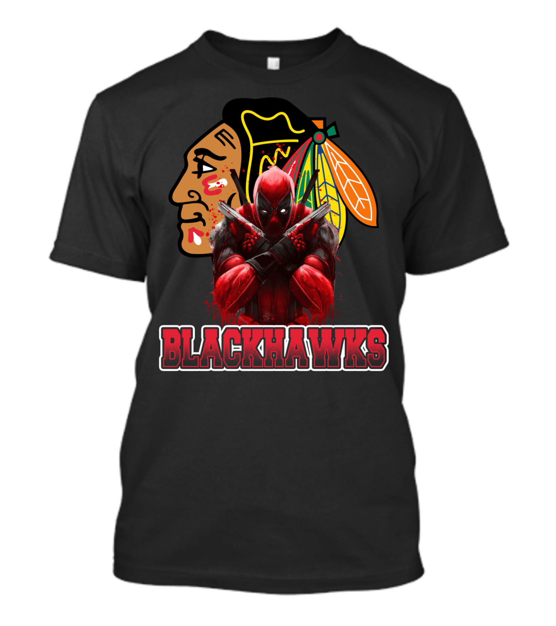 Blackhawks Deadpool Fans Chicago Crossover T-Shirt