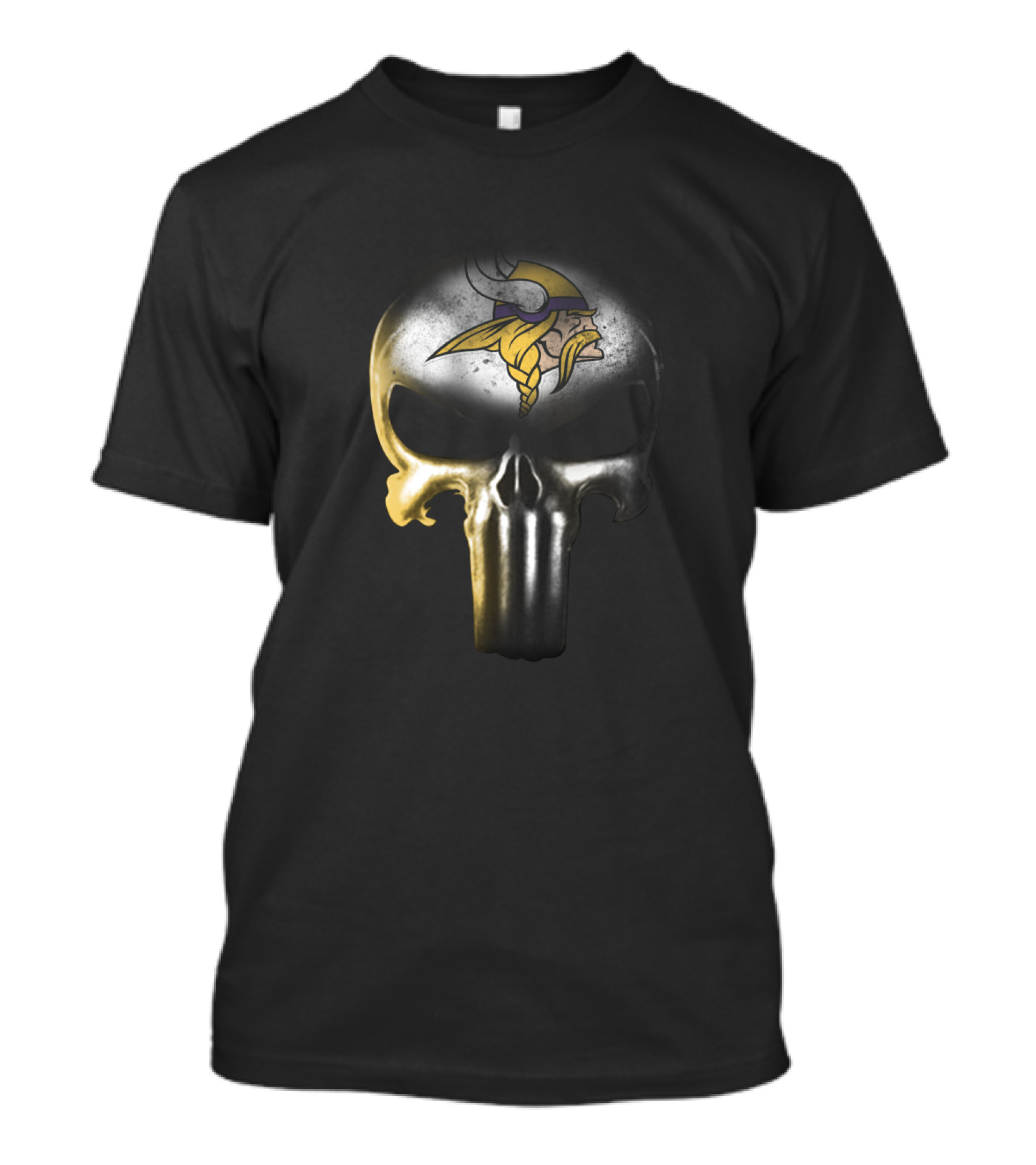 Minnesota Vikings Punisher Skull Fans T-Shirt
