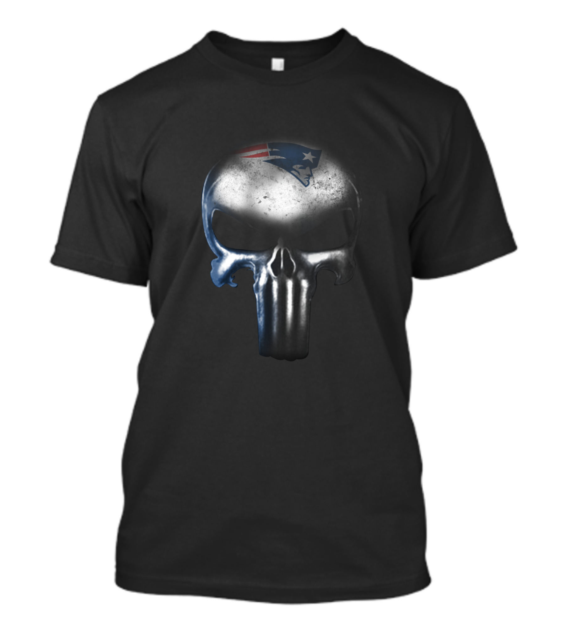New England Patriots Punisher Skull Fans Iconic T-Shirt