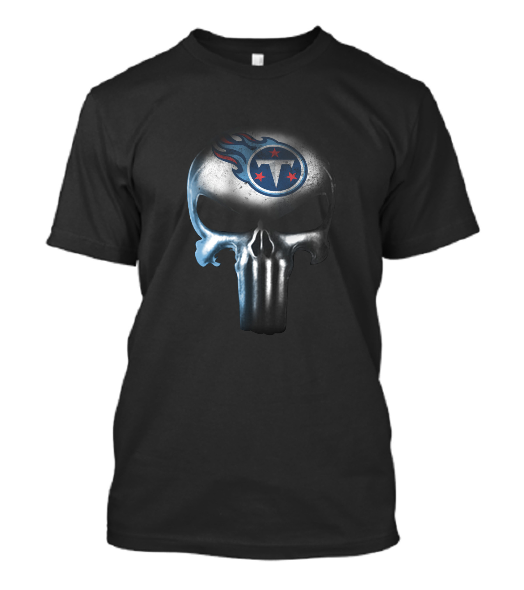 Tennessee Titans Fans Punisher Skull T-Shirt