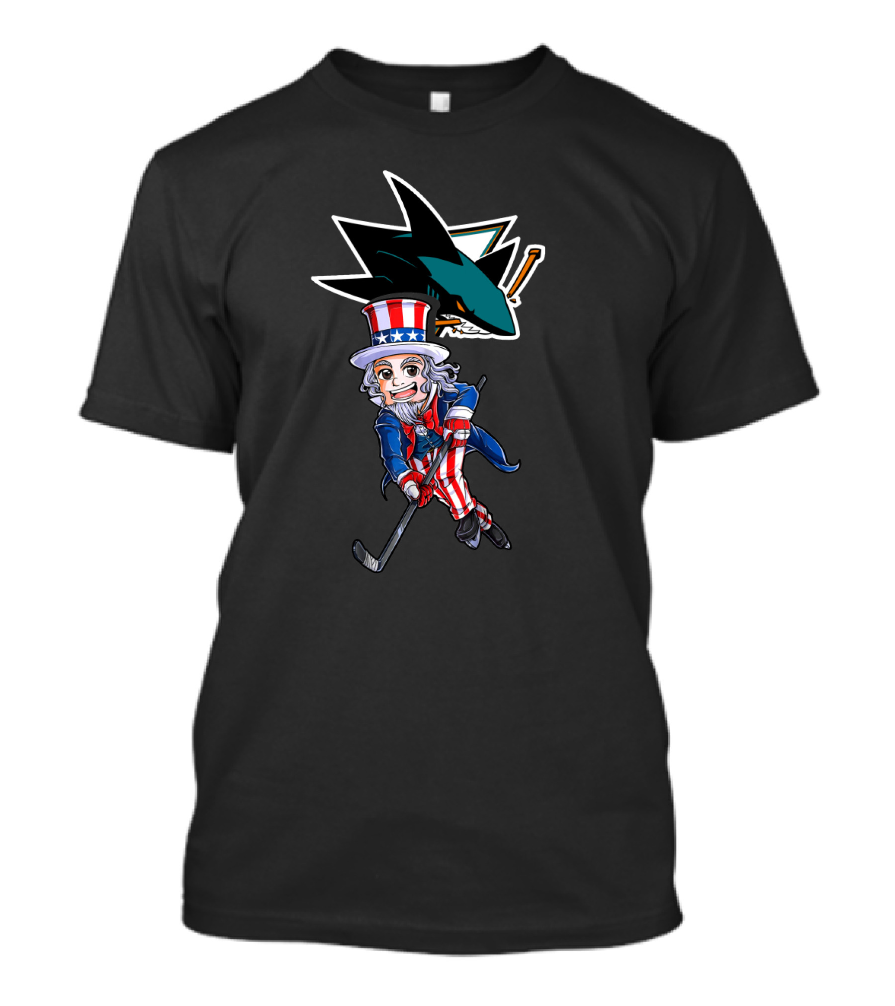 Uncle Sam Hockey San Jose Sharks 4Th Of July Celebration T-Shirt