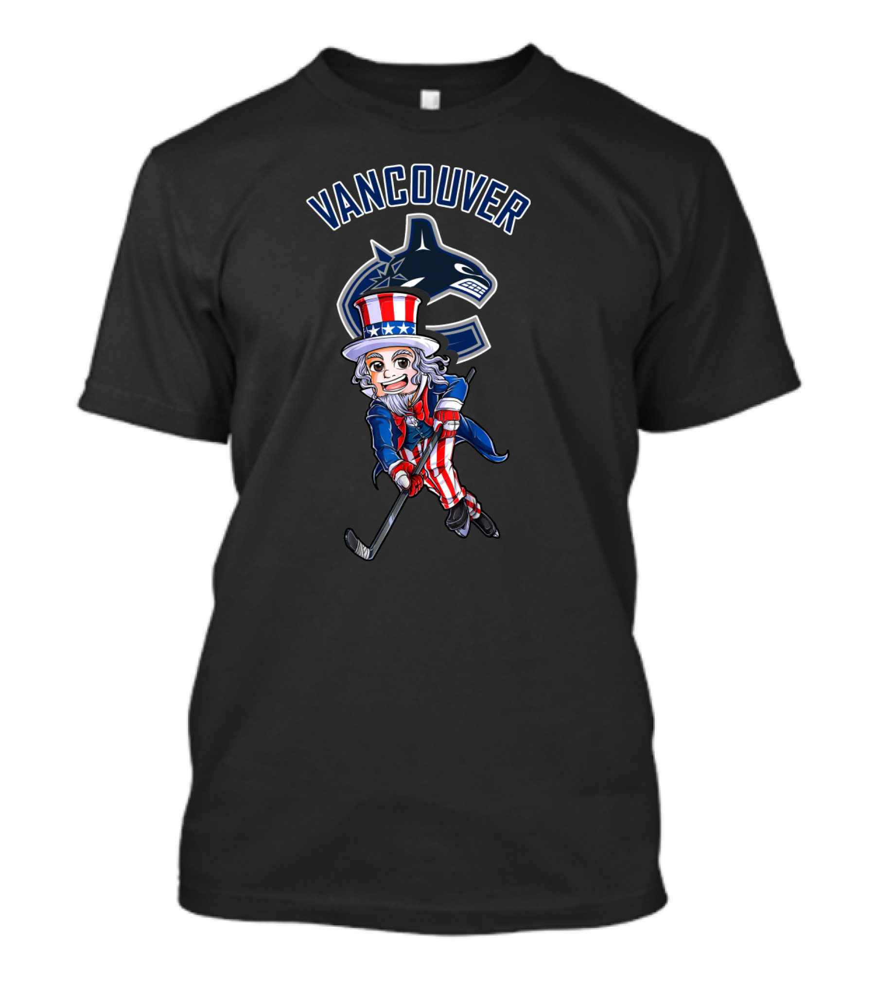 Vancouver Canucks Uncle Sam Hockey 4Th Of July T-Shirt