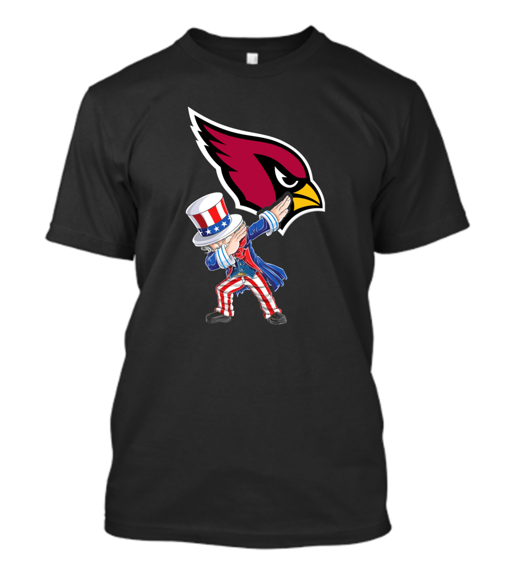 Uncle Sam Dabbing With Arizona Cardinals Emblem For 4Th Of July Celebration T-Shirt