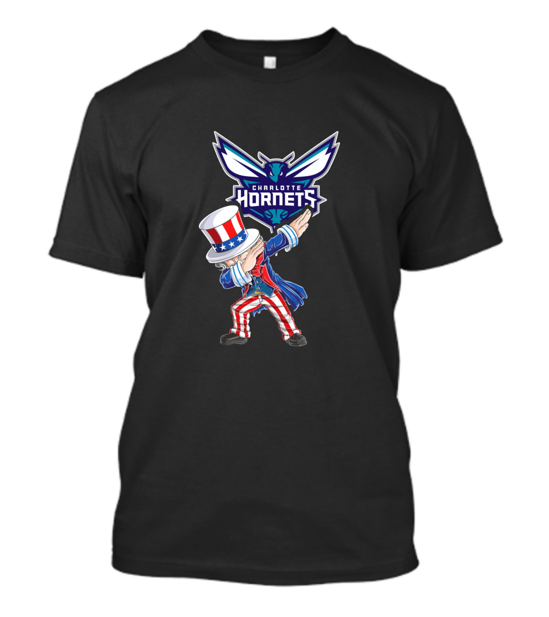 Uncle Sam Dabbing Charlotte Hornets For 4Th Of July Celebration T-Shirt