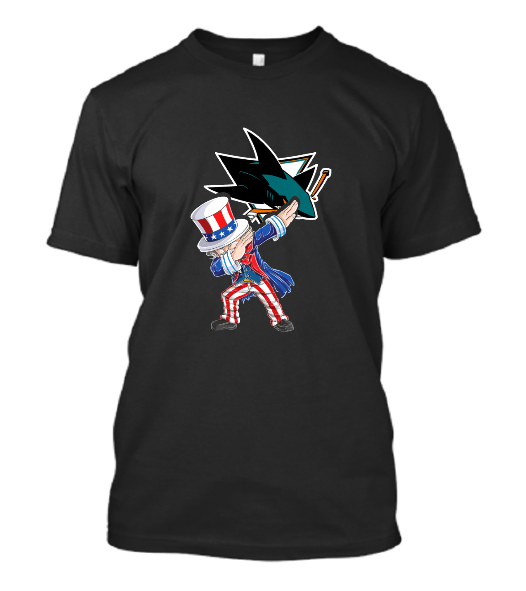 Uncle Sam Dabbing San Jose Sharks Fourth Of July T-Shirt