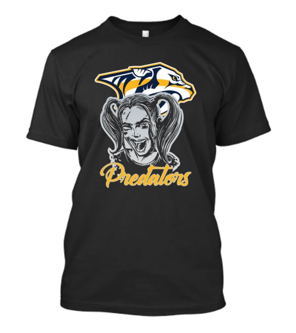 Harley Quinn Predators Nashville Predators Fan Art Collaboration T-Shirt
