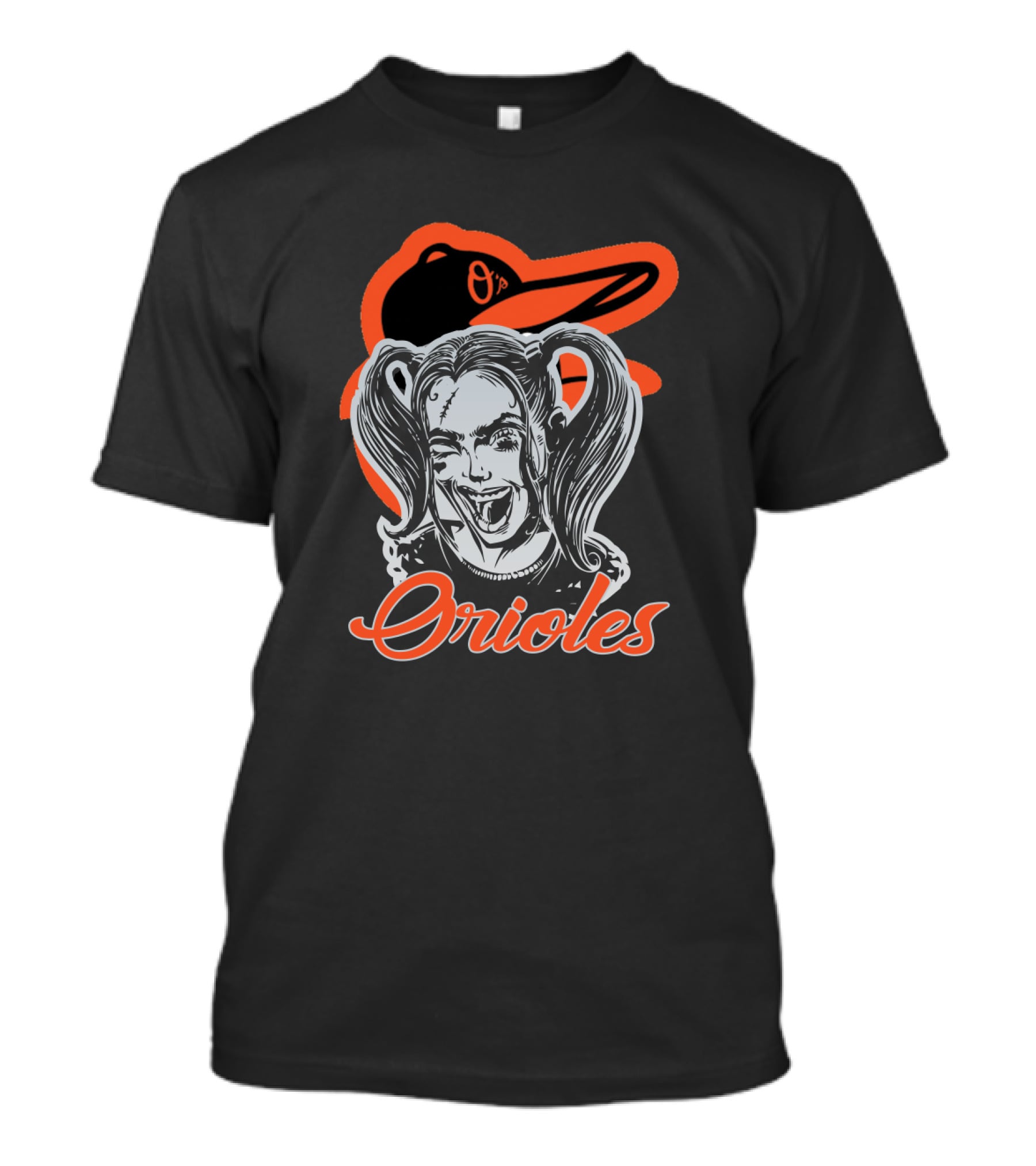 Harley Quinn And Baltimore Orioles Logo Orioles T-Shirt