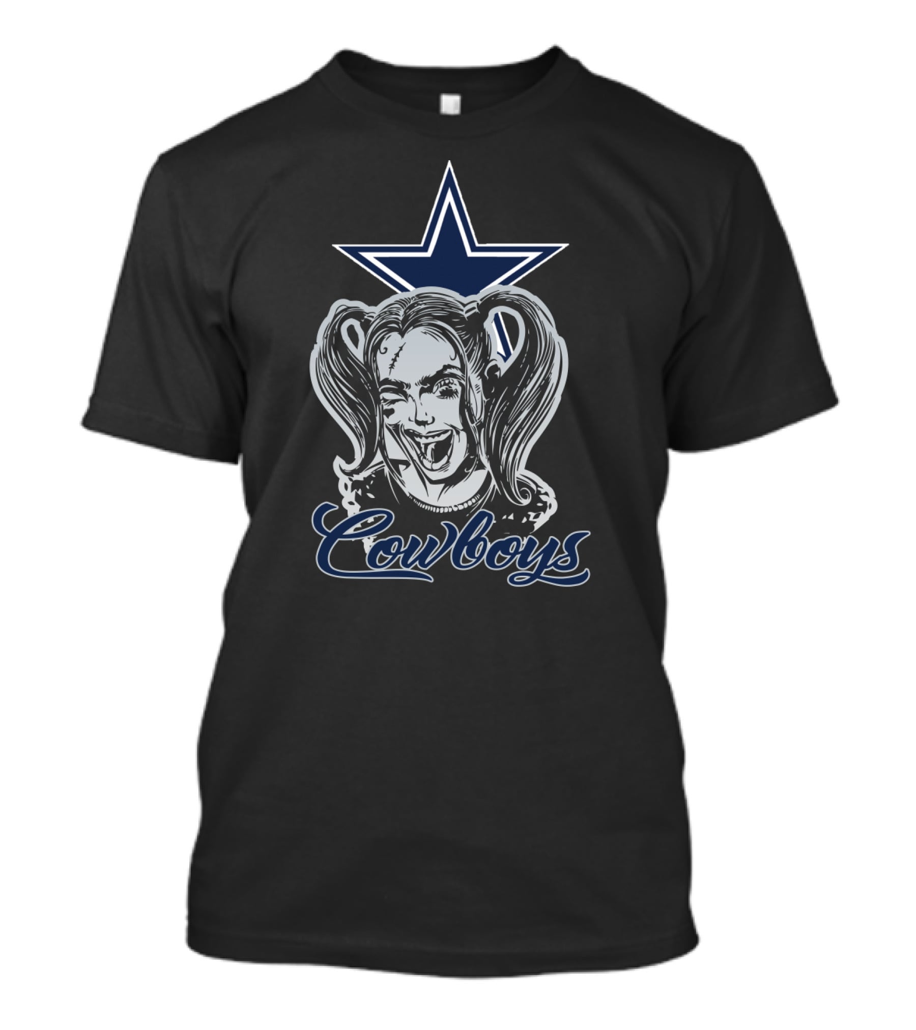 Harley Quinn Cowboys Fans Star T-Shirt