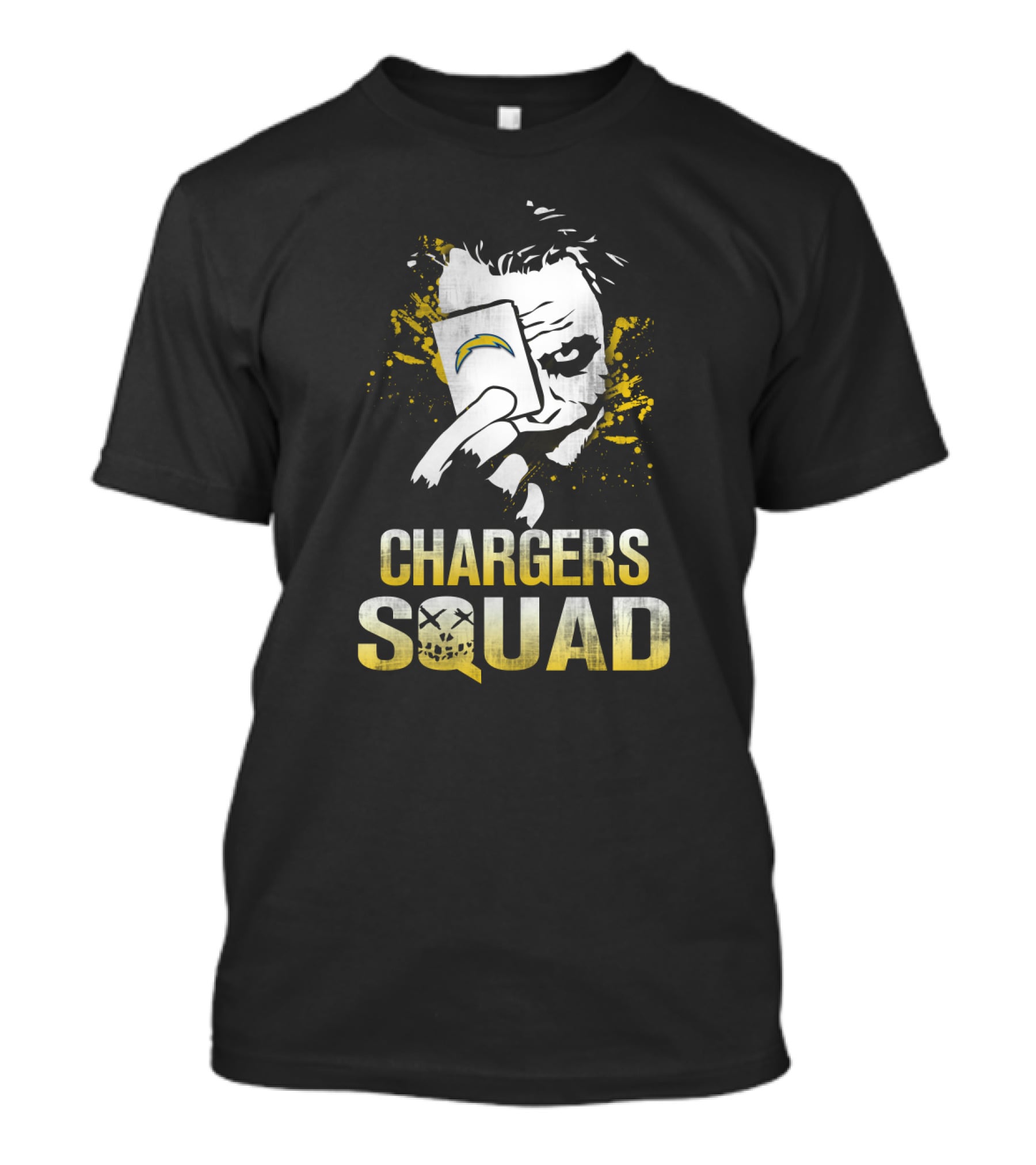 Chargers Squad Joker Card With Los Angeles Chargers T-Shirt