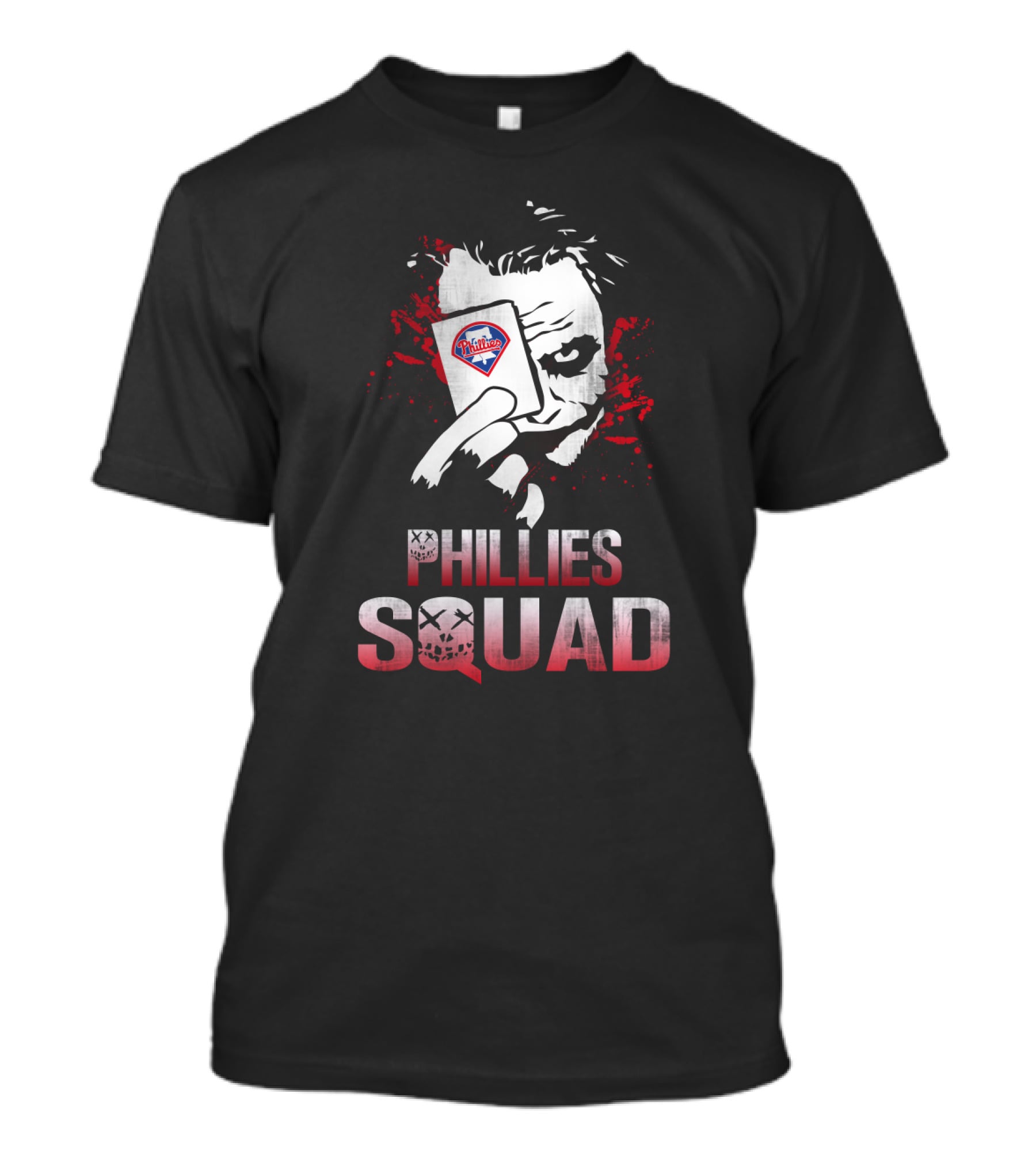 Phillies Squad Joker Holding Philadelphia Phillies Card T-Shirt
