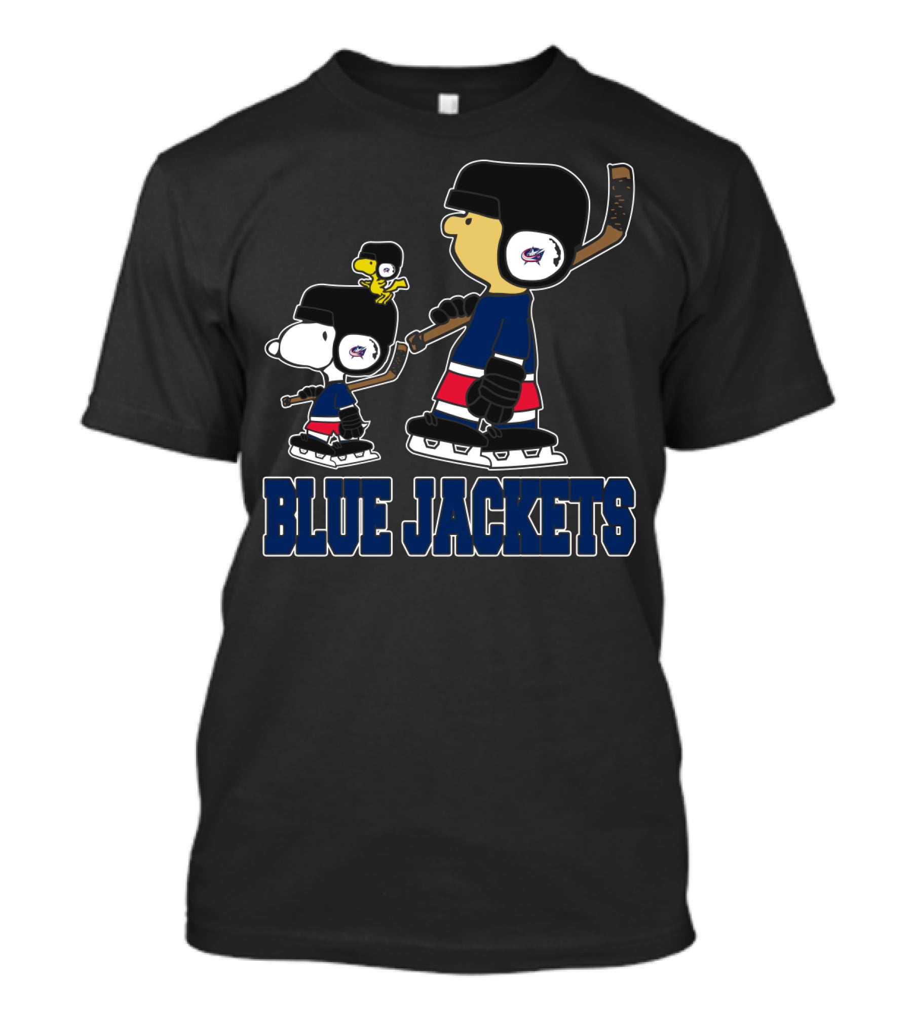 Snoopy And Woodstock Columbus Blue Jackets Hockey Fans T-Shirt