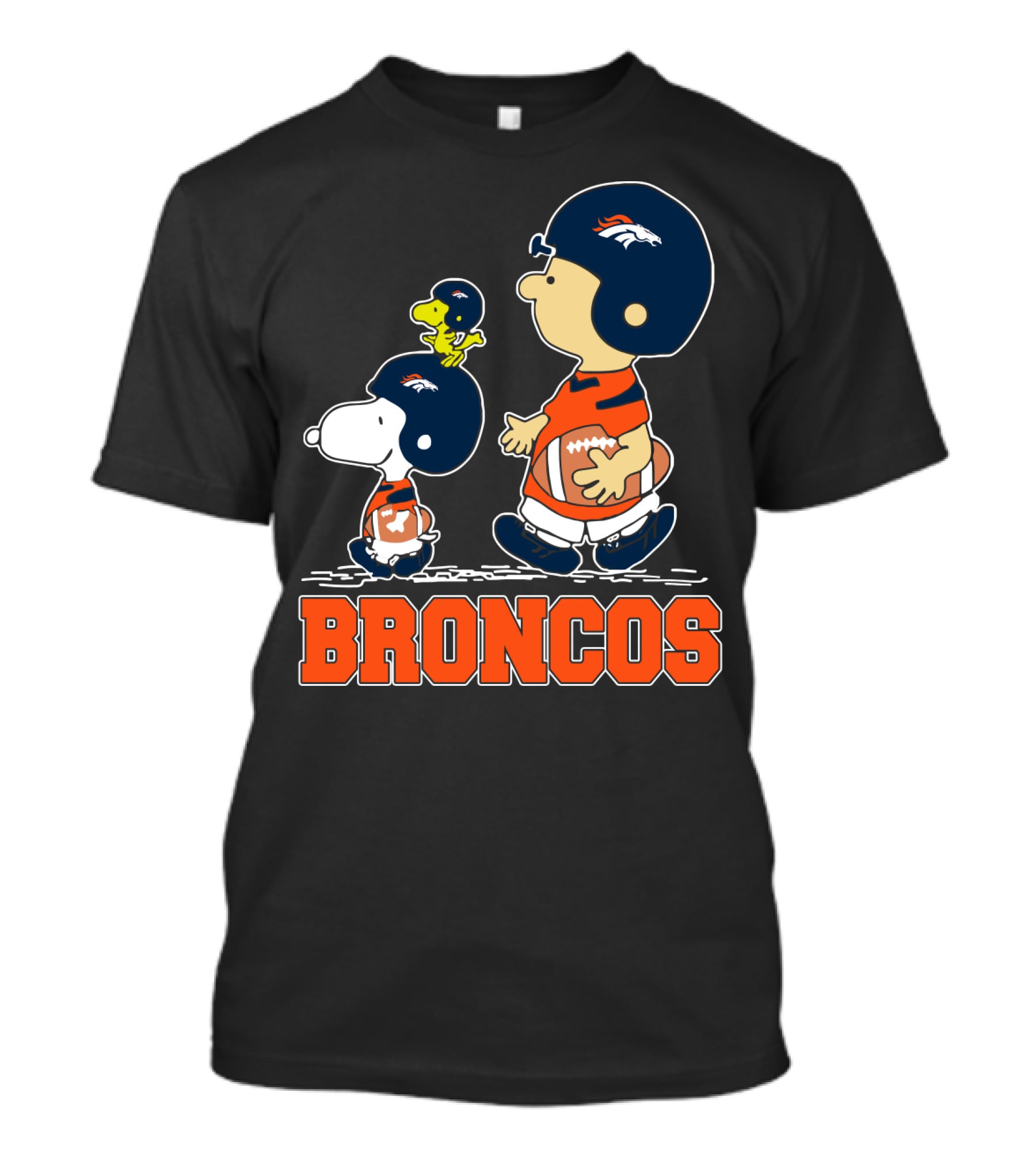 Snoopy And Broncos Football Fans Team Spirit T-Shirt