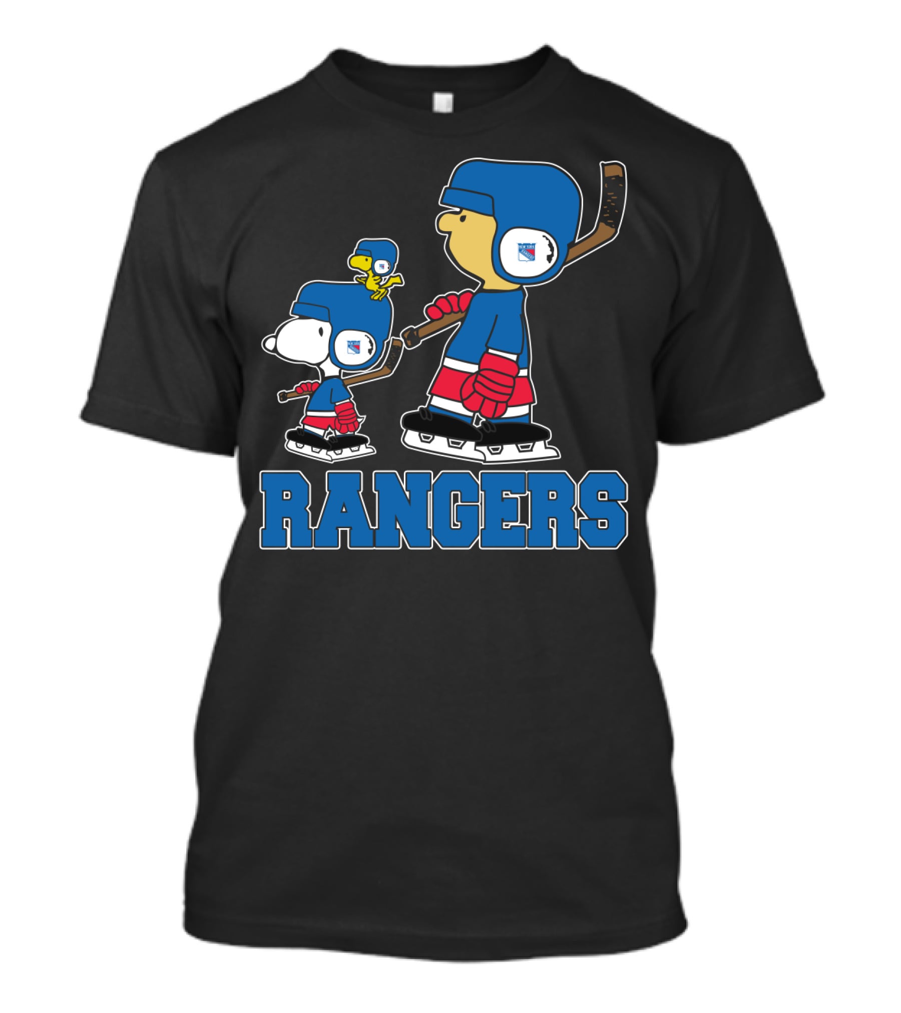 Rangers Snoopy And Woodstock Ice Hockey Team Fans T-Shirt