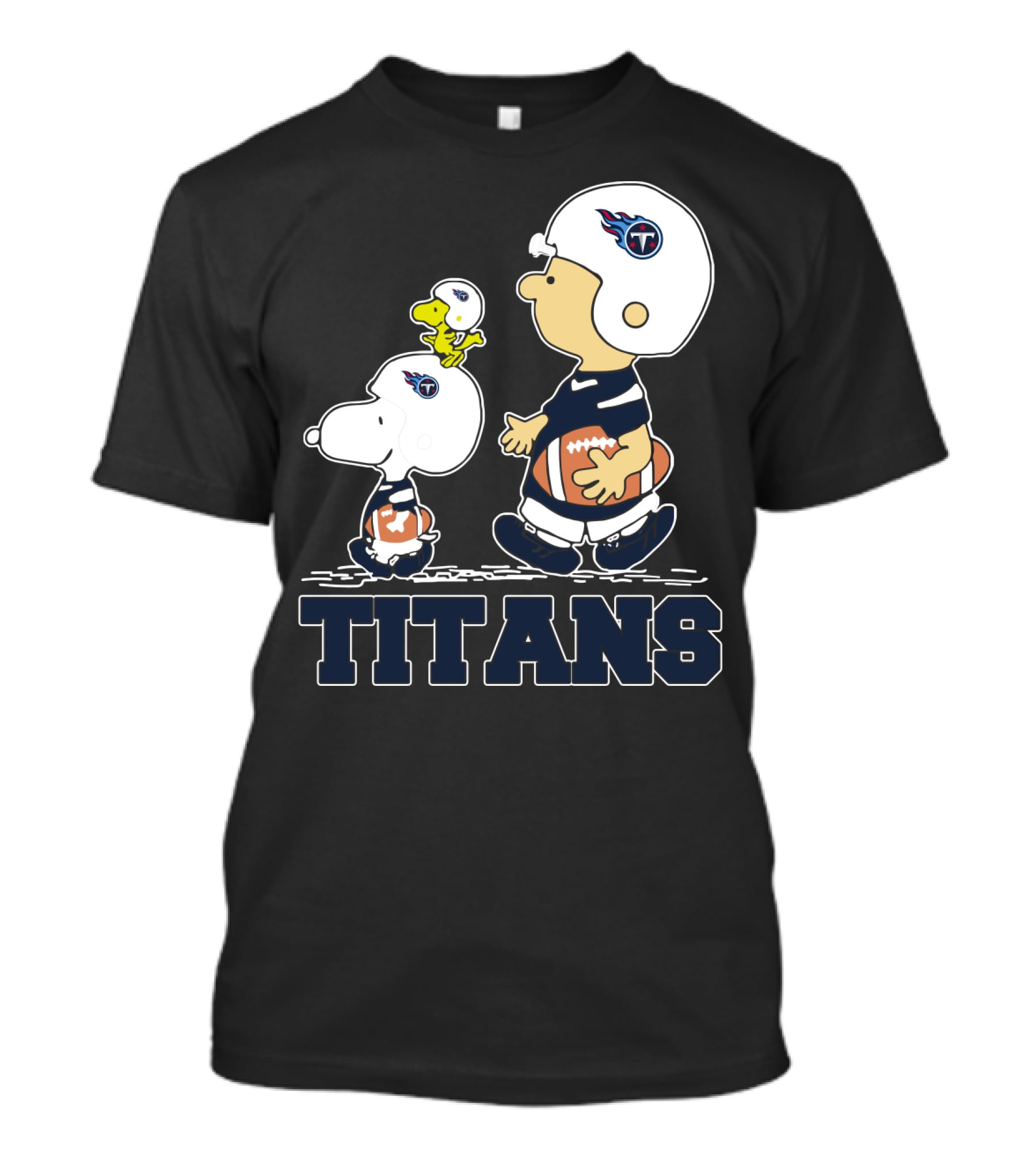 Snoopy And Woodstock Tennessee Titans Football Fans T-Shirt